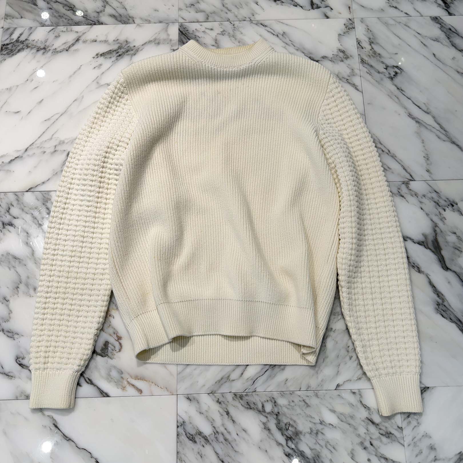 LOUIS VUITTON 2020SS Back Logo Embroidery Jacquard Knit Sweater HIN11W Size M ルイヴィトン バックロゴ刺繍 ジャガードニットセーター サイズM