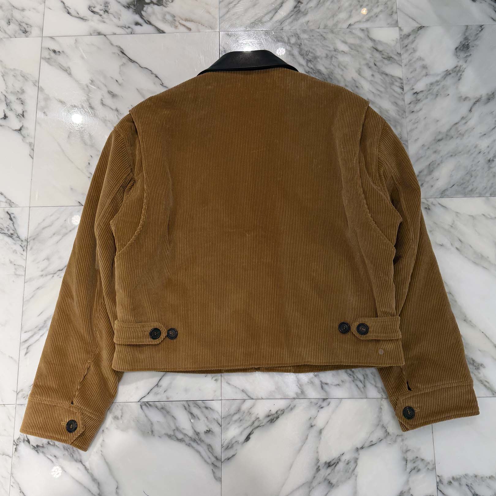 MIU MIU 2025AW Embroidered Logo Patch Corduroy Blouson Jacket ML1336_1795_F0346_S_OOO Size 42 ミュウミュウ ロゴ刺繡パッチ コーデュロイ ブルゾンジャケット サイズ42