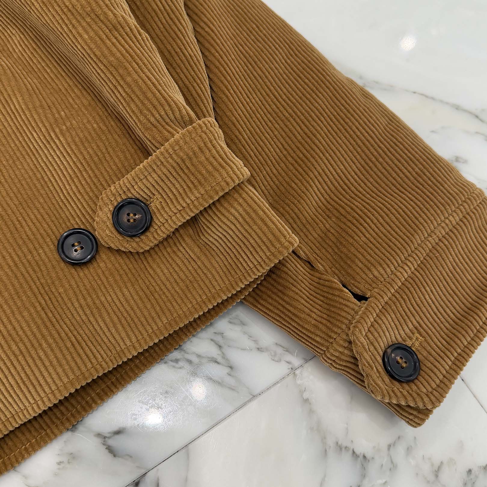 MIU MIU 2025AW Embroidered Logo Patch Corduroy Blouson Jacket ML1336_1795_F0346_S_OOO Size 42 ミュウミュウ ロゴ刺繡パッチ コーデュロイ ブルゾンジャケット サイズ42