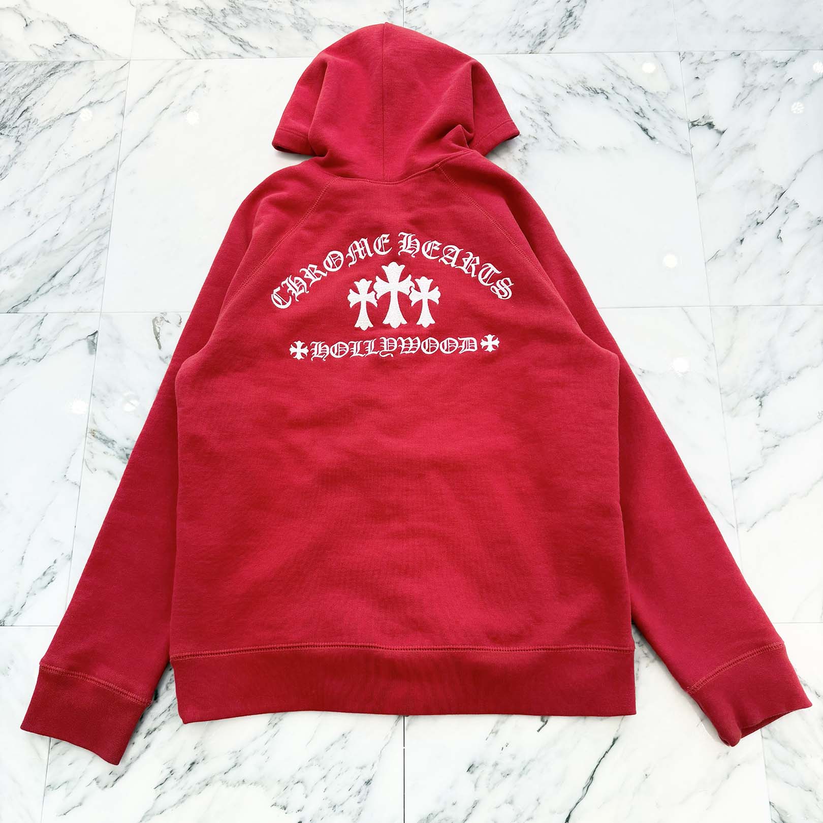 CHROME HEARTS Y NOY King Taco 3 Cemetery Cross Embroidery Zip Up Hoodie Size L クロムハーツ ワイノット キングタコ 3セメタリークロス刺繍 ジップアップフーディー サイズL