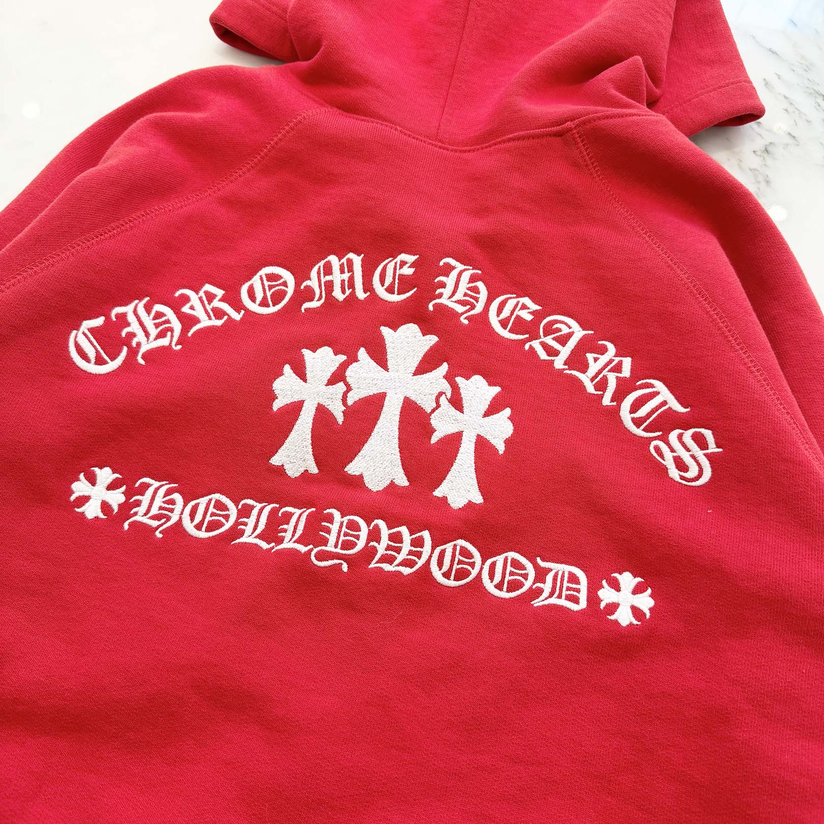 CHROME HEARTS Y NOY King Taco 3 Cemetery Cross Embroidery Zip Up Hoodie Size L クロムハーツ ワイノット キングタコ 3セメタリークロス刺繍 ジップアップフーディー サイズL