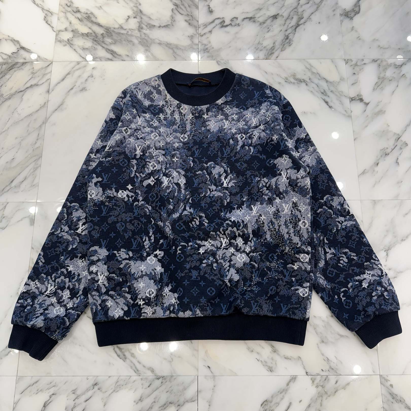 LOUIS VUITTON 2021SS Tapestry Monogram Sweatshirt HKY09WZME Size L ルイヴィトン タペストリーモノグラムスウェット サイズL