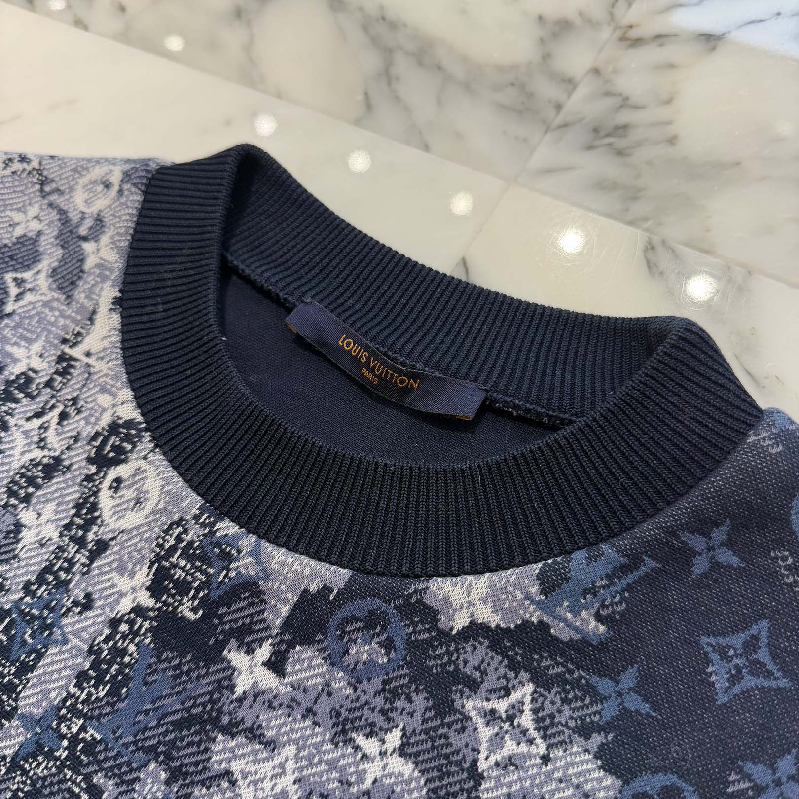 LOUIS VUITTON 2021SS Tapestry Monogram Sweatshirt HKY09WZME Size L ルイヴィトン タペストリーモノグラムスウェット サイズL