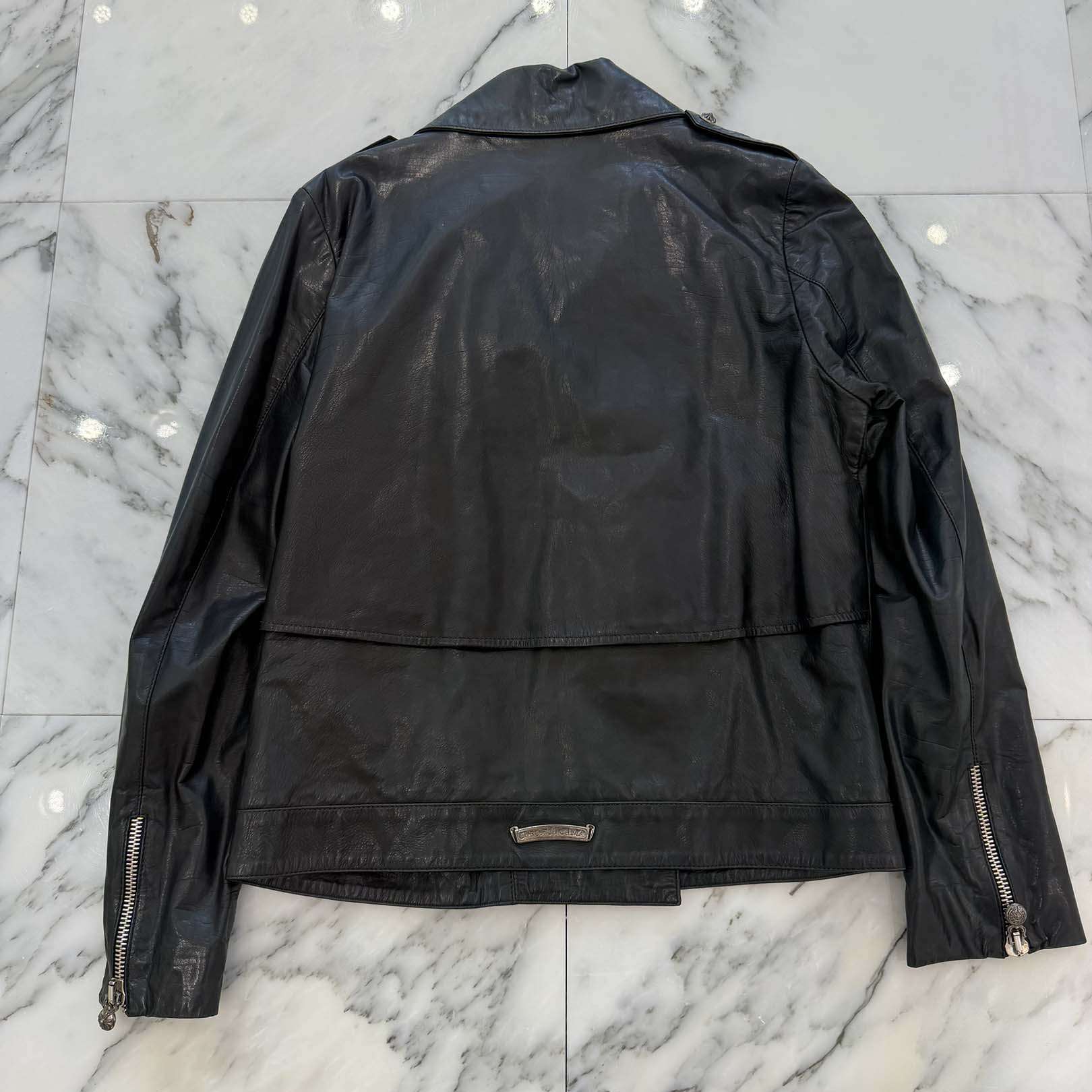 CHROME HEARTS Dagger Zip Riders Leather Jacket Size S クロムハーツ ダガージップライダースレザージャケット サイズS