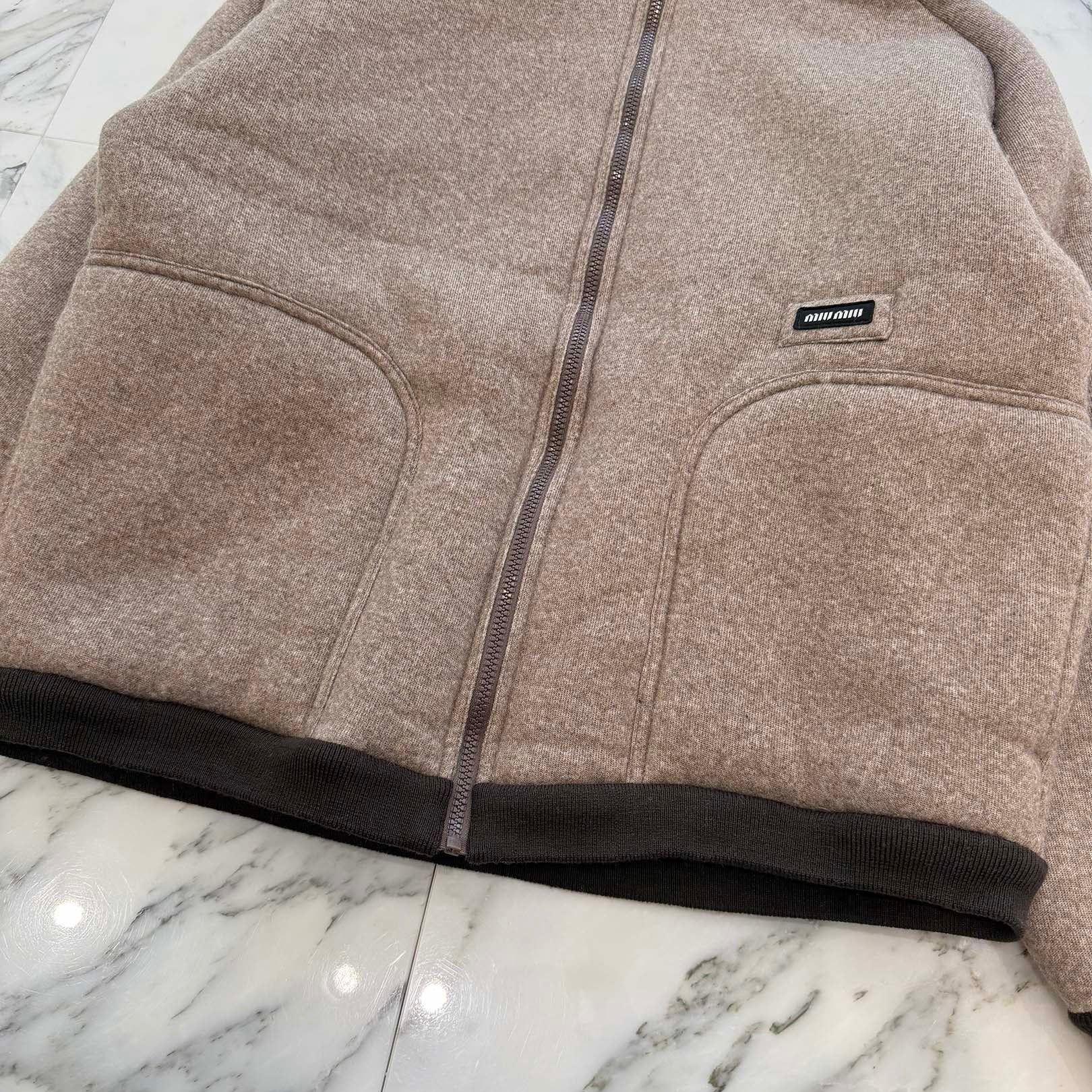 MIU MIU 2025AW Fleece Zip Up Blouson Jacket ML1369_17I1_F0065_S_OOO Size 44 ミュウミュウ フリース ジップアップ ブルゾンジャケット サイズ44