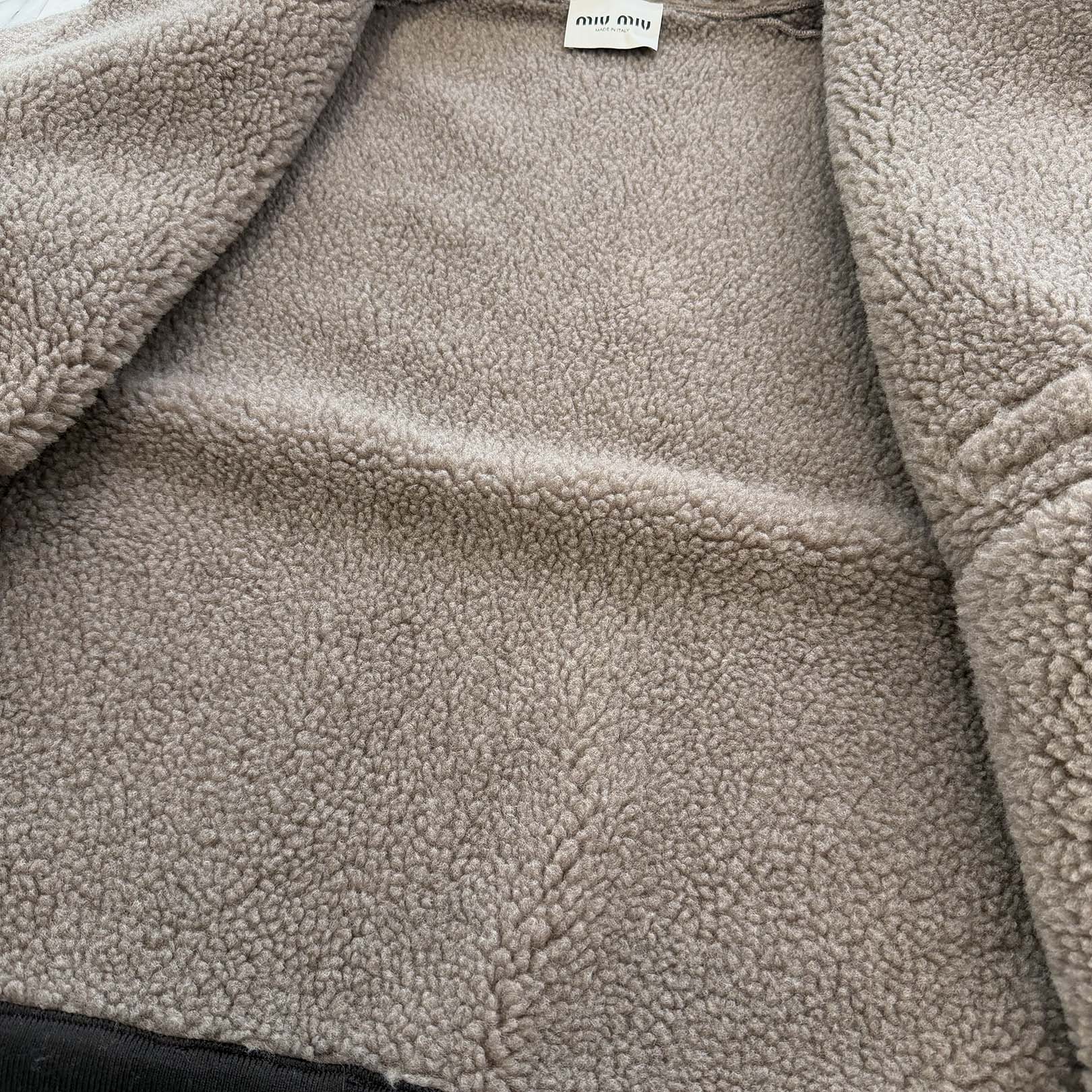 MIU MIU 2025AW Fleece Zip Up Blouson Jacket ML1369_17I1_F0065_S_OOO Size 44 ミュウミュウ フリース ジップアップ ブルゾンジャケット サイズ44