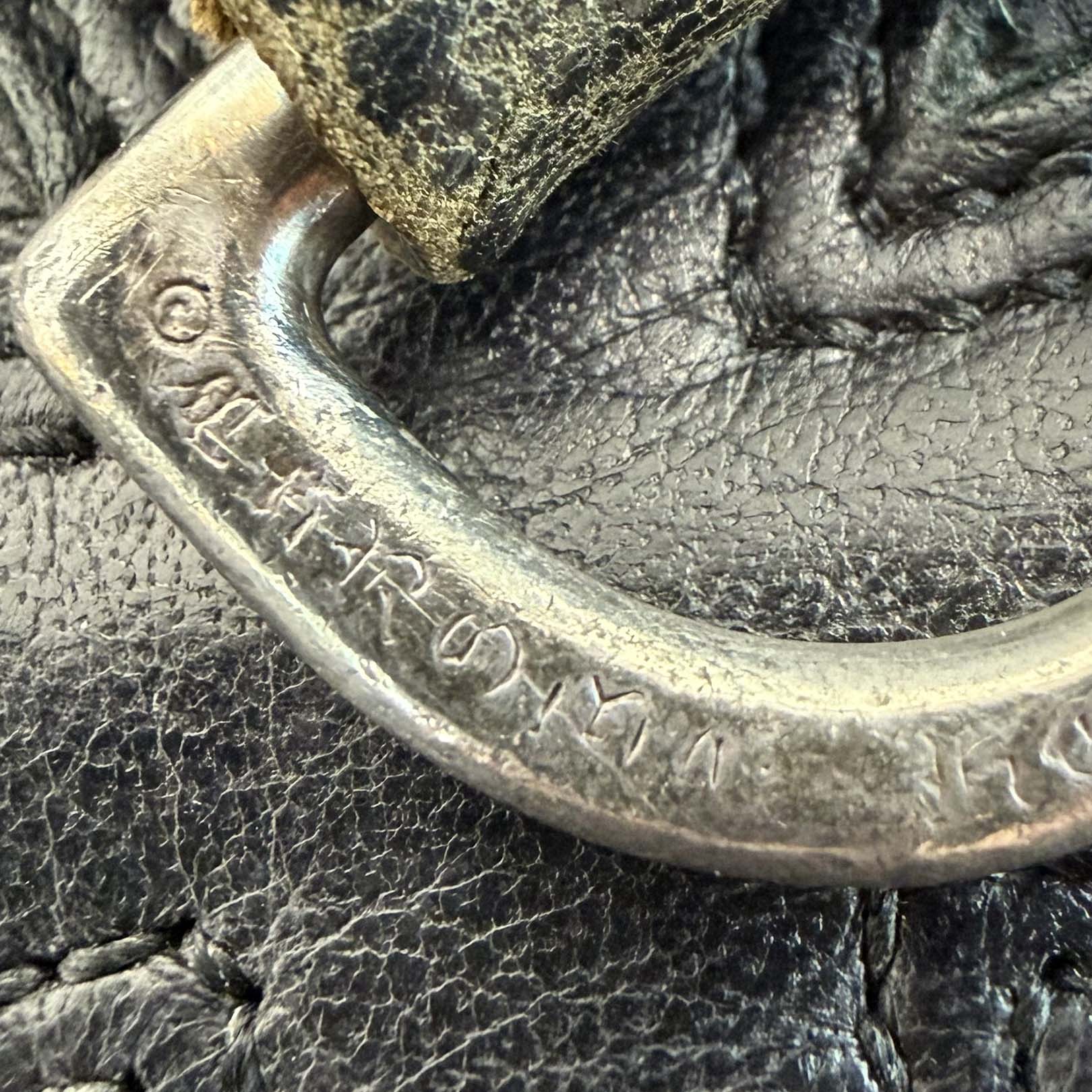 CHROME HEARTS Cross Ball Button Leather Belt Loop クロムハーツ