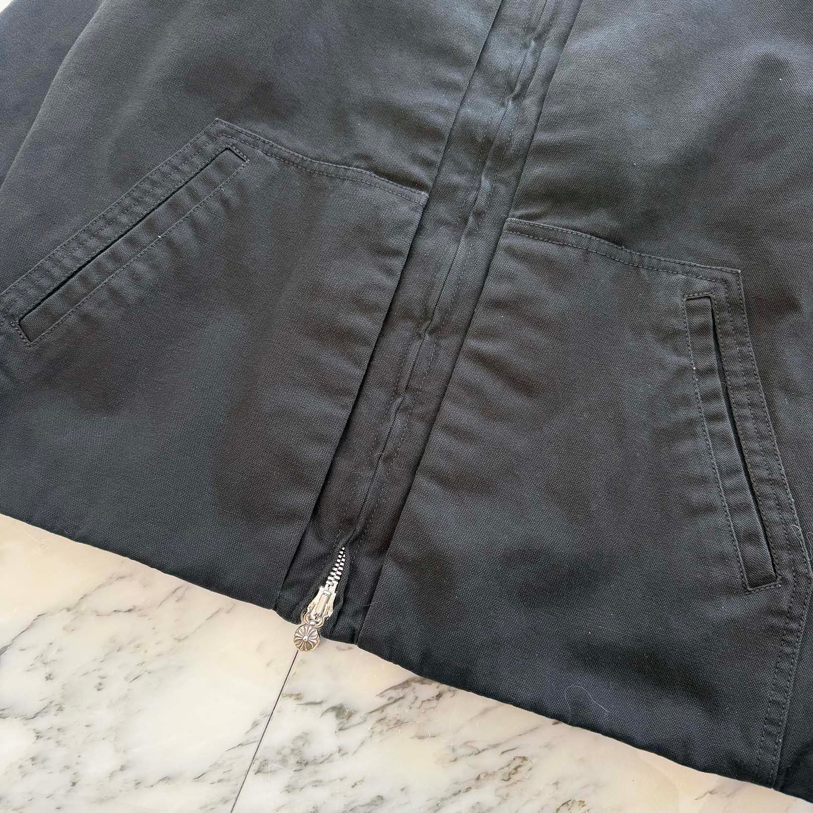 CHROME HEARTS Street Meat Dagger Zip Canvas Work Jacket Size L クロムハーツ ストリートミートダガージップキャンバスワークジャケット サイズL