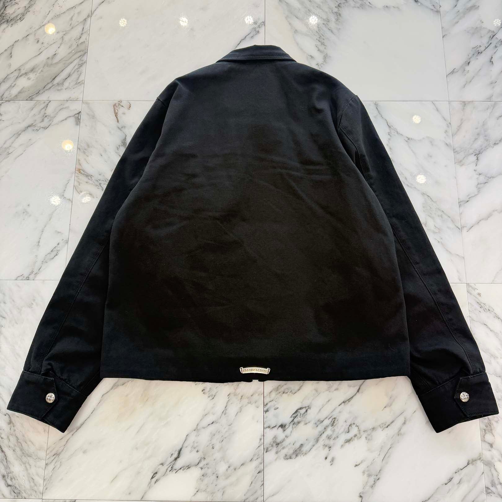 CHROME HEARTS Street Meat Dagger Zip Canvas Work Jacket Size L CHROME HEARTS Street Meat Dagger Zip Canvas Work Jacket Size L