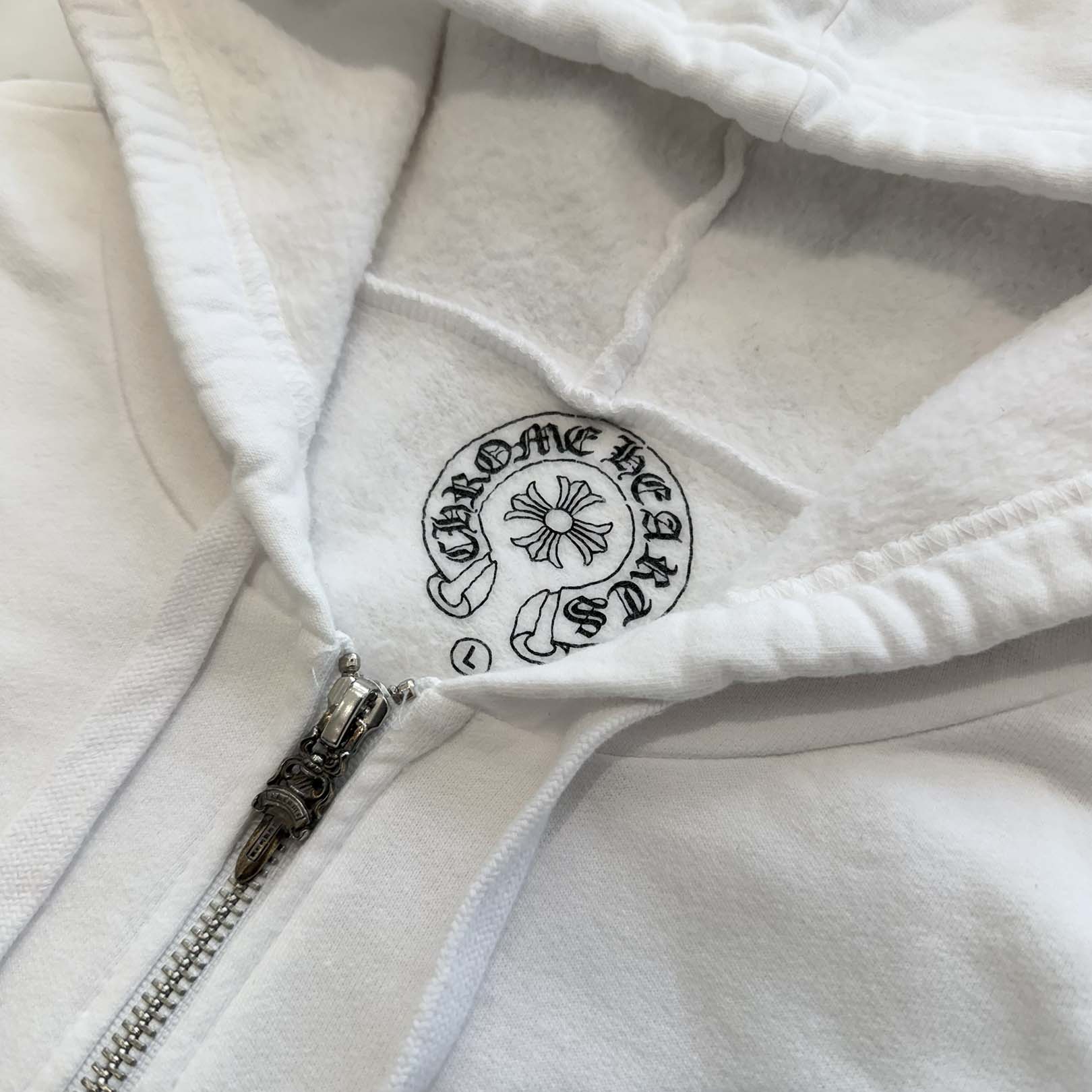 CHROME HEARTS CH Plus Floral Cross Zip Up Hoodie Size L クロムハーツ CHプラス フローラルクロス ジップアップフーディ サイズL