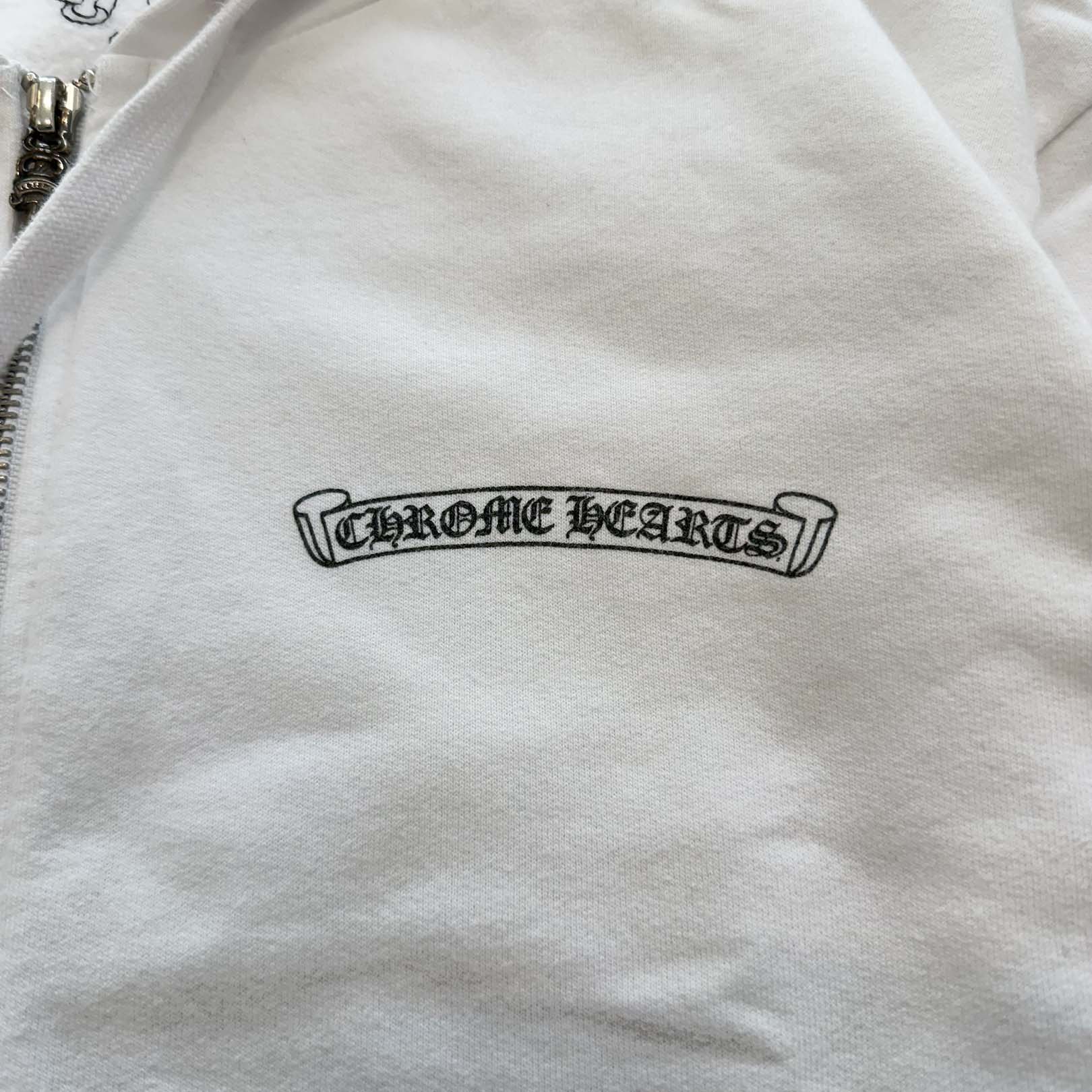 CHROME HEARTS CH Plus Floral Cross Zip Up Hoodie Size L クロムハーツ CHプラス フローラルクロス ジップアップフーディ サイズL