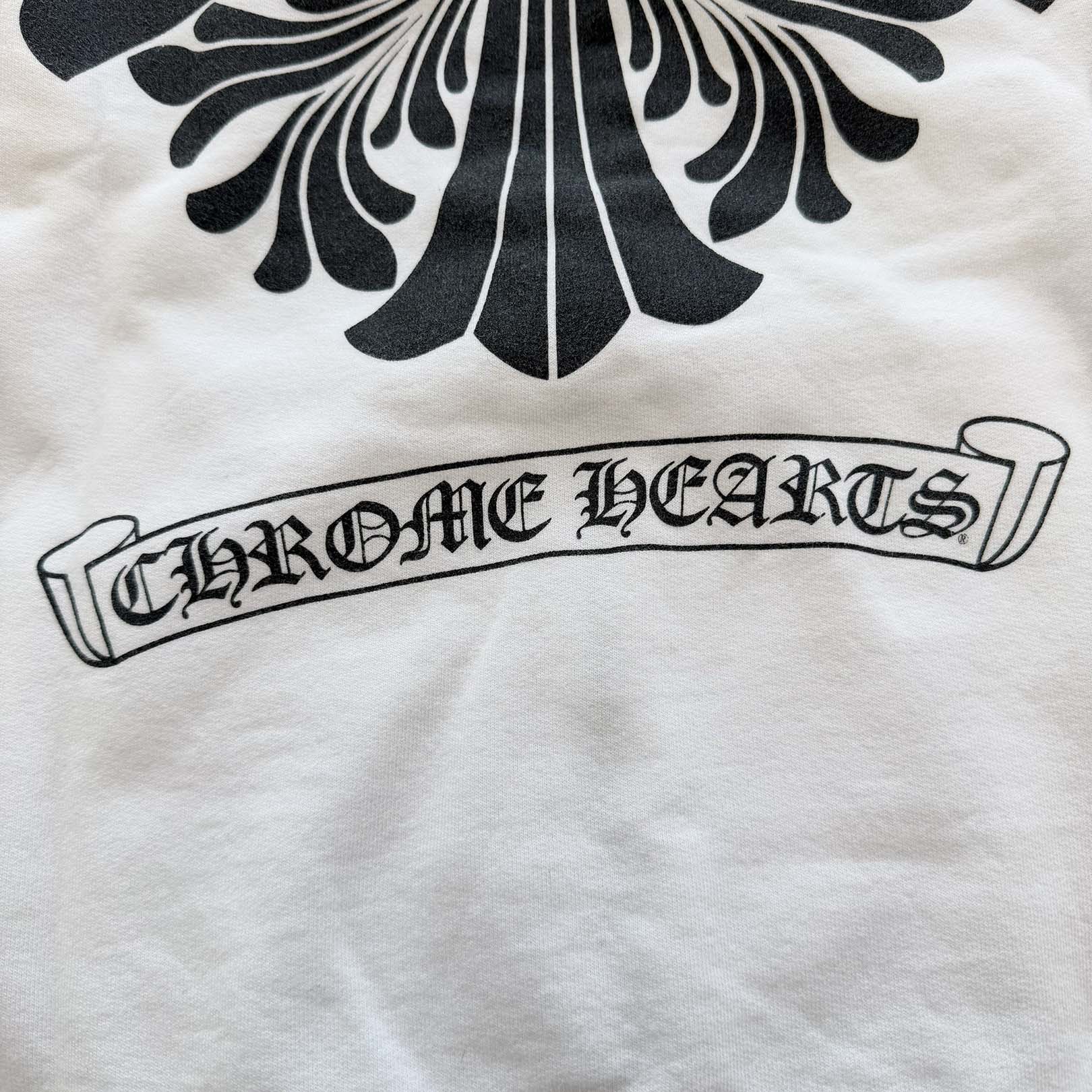 CHROME HEARTS CH Plus Floral Cross Zip Up Hoodie Size L クロムハーツ CHプラス フローラルクロス ジップアップフーディ サイズL