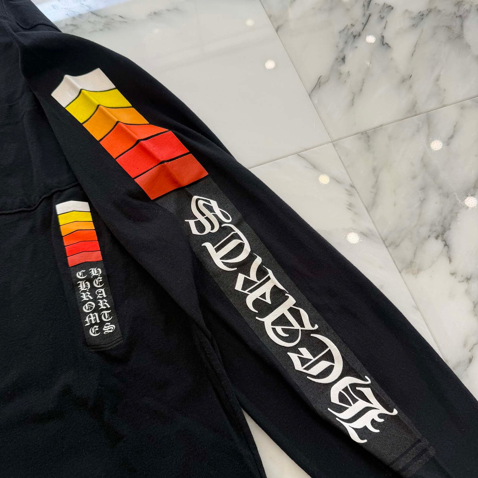 CHROME HEARTS Neon Bar Logo Long Sleeve Tee Size M クロムハーツ ネオンバー ロゴ ロングスリーブ Tシャツ サイズM