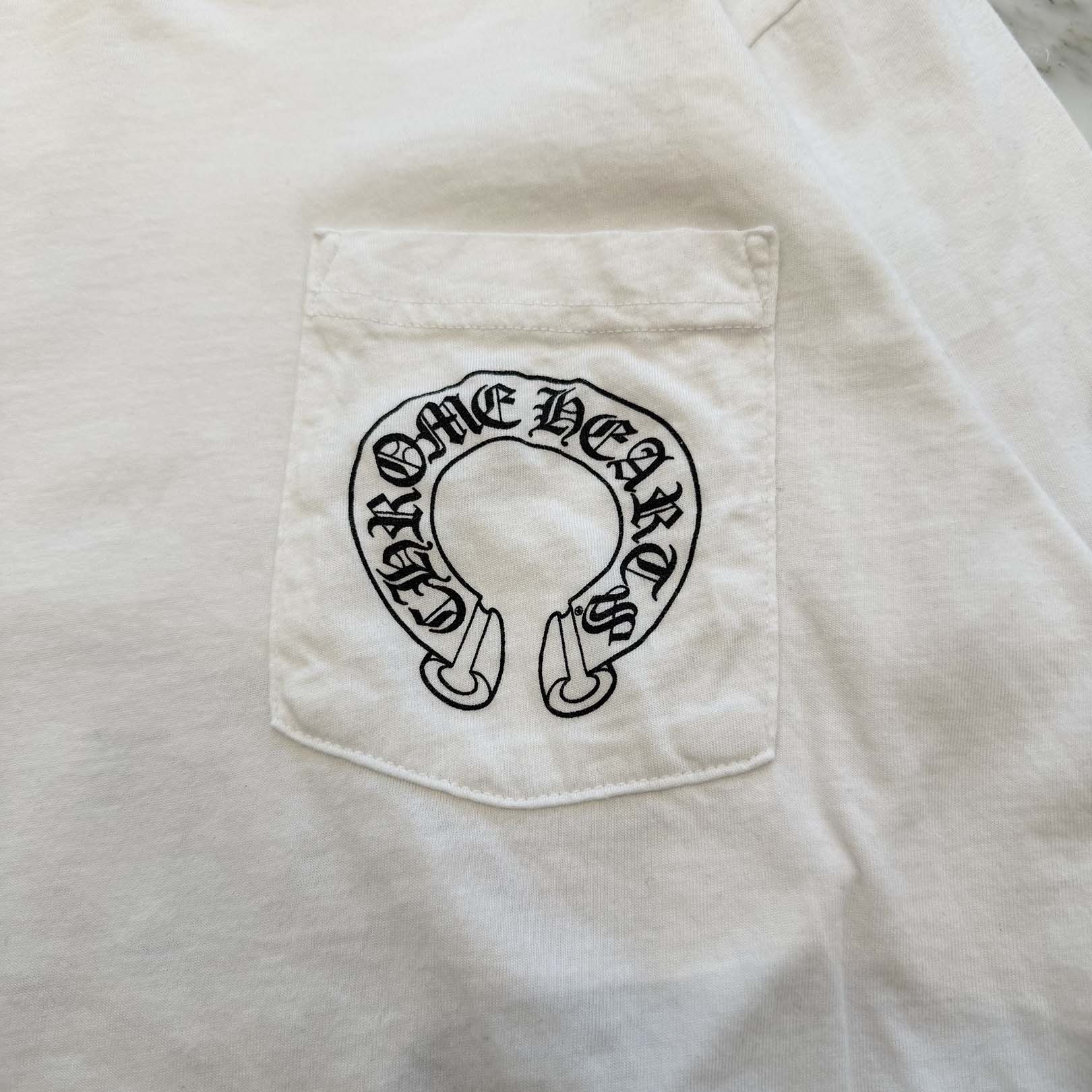 CHROME HEARTS Floral Cross Horseshoe Long Sleeve Tee Size M クロムハーツ フローラルクロス ホースシュー ロングスリーブTシャツ サイズM