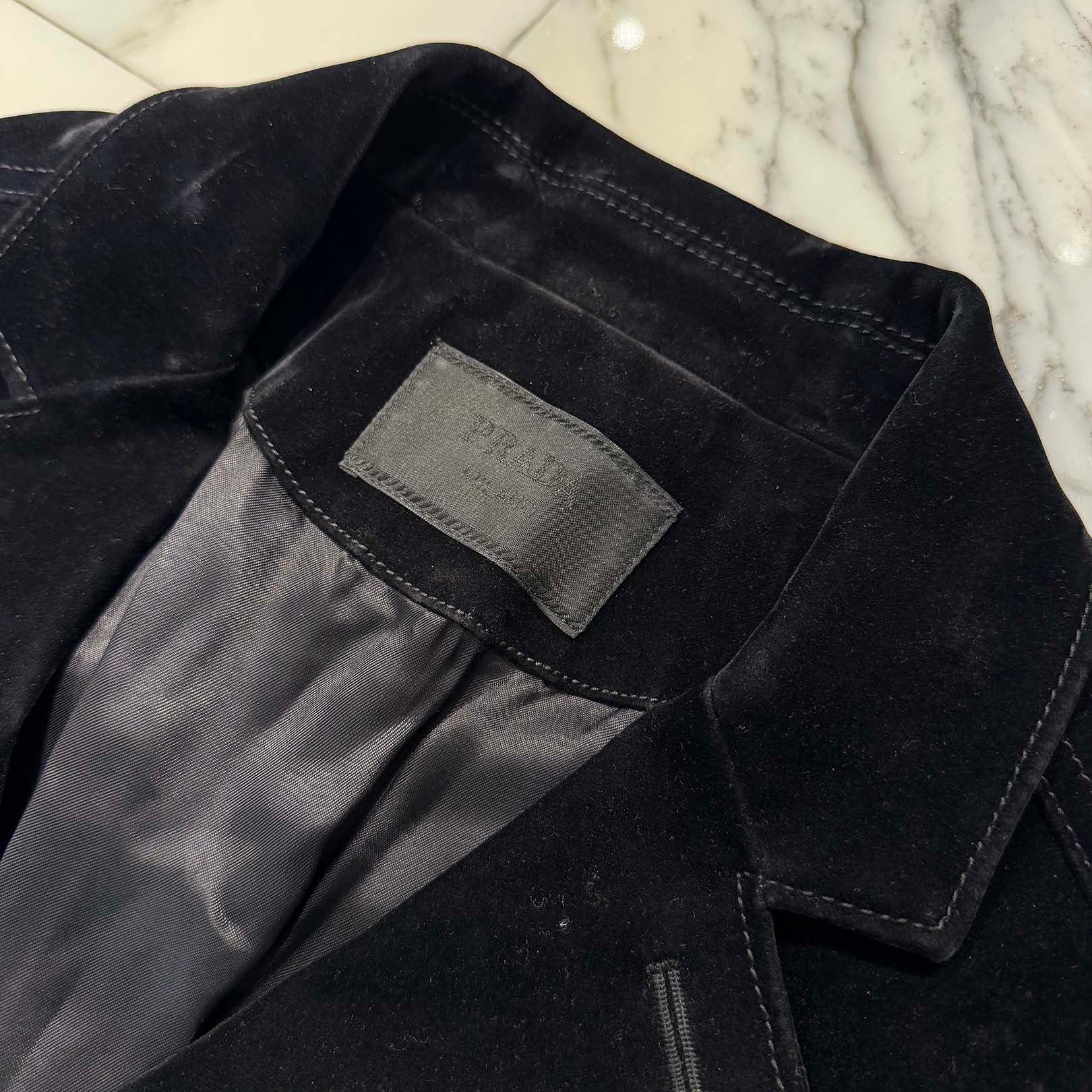 PRADA 2024SS Cotton Velvet Blouson Jacket GEB276 S000 12HO Size 46 プラダ コットンベルベット ブルゾンジャケット サイズ46