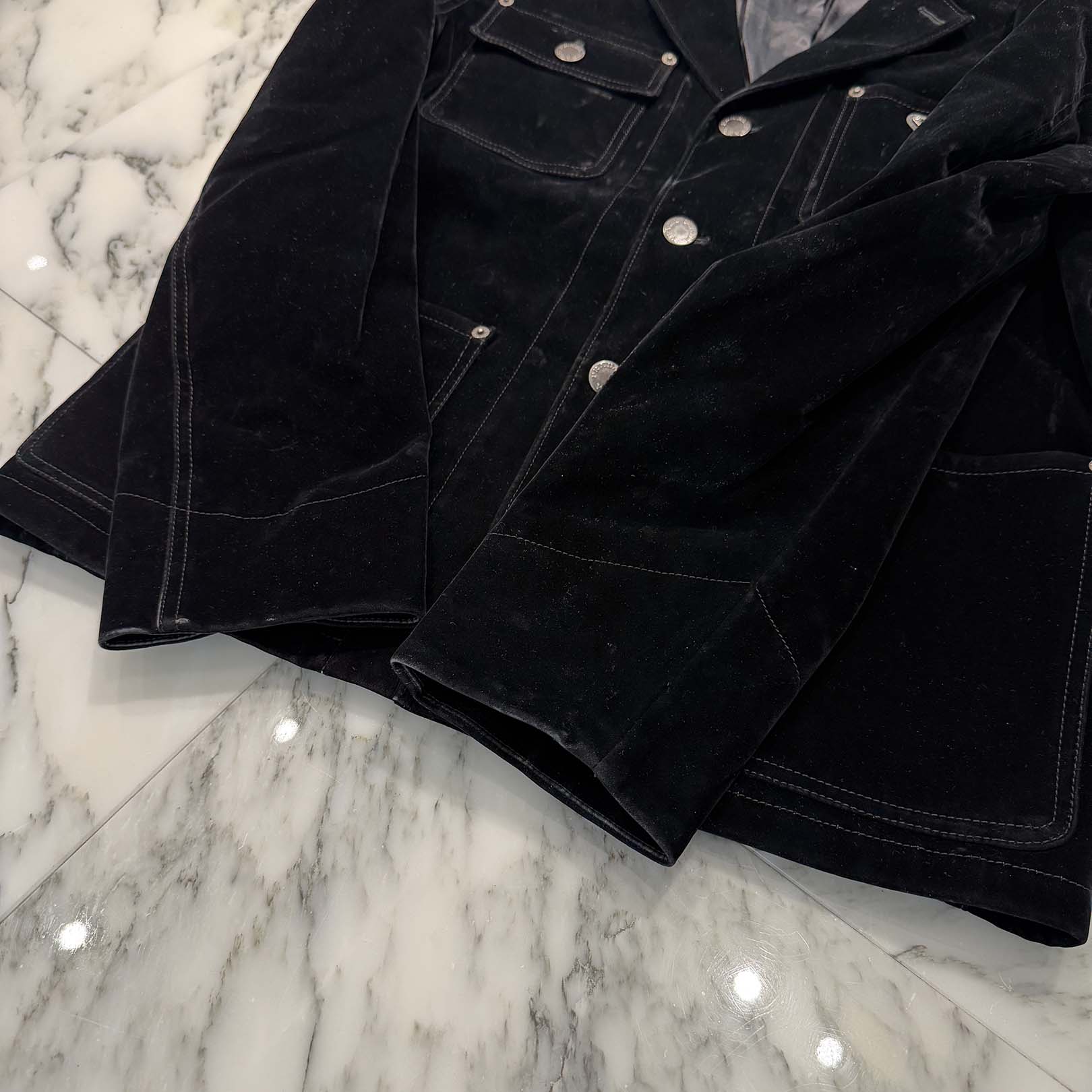 PRADA 2024SS Cotton Velvet Blouson Jacket GEB276 S000 12HO Size 46 プラダ コットンベルベット ブルゾンジャケット サイズ46