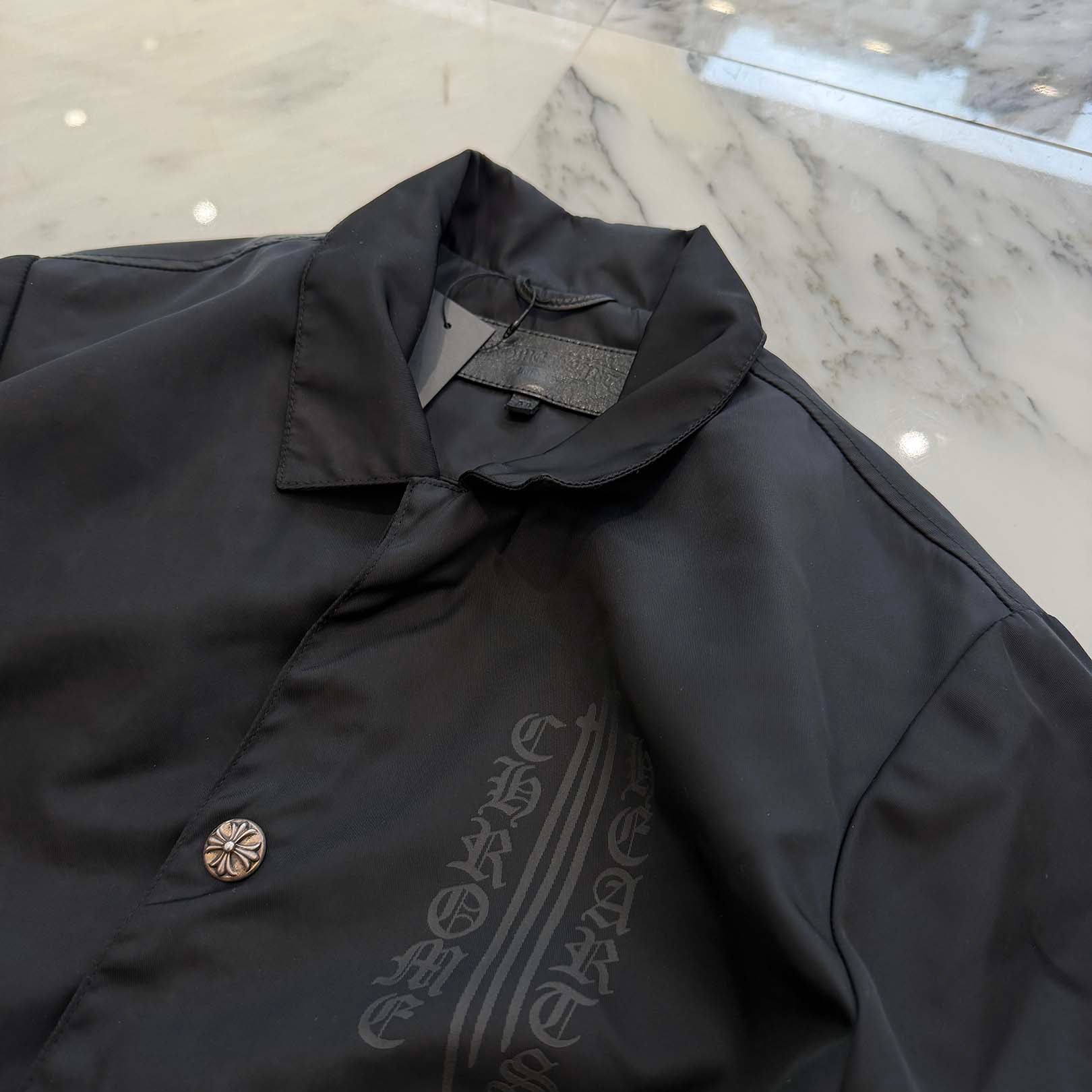 CHROME HEARTS RIGGINS FBRC English Print Nylon Coach Jacket Size M クロムハーツ リギンズ ファブリック イングリッシュ プリント ナイロンコーチジャケット サイズM