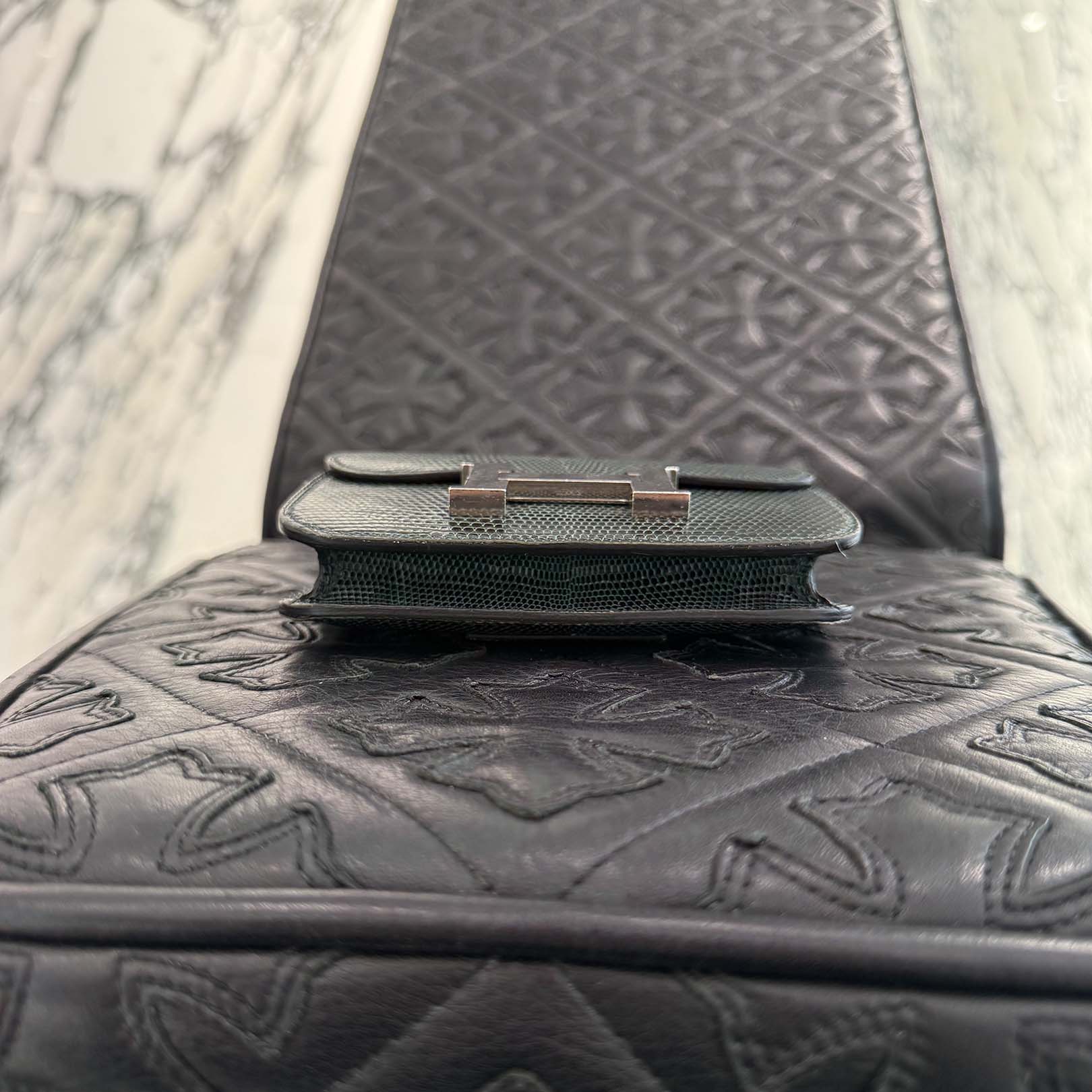 HERMES Lizard Skin Constance Slim Wallet "Vert Cypres" B刻印 エルメス リザードスキン コンスタンス スリム ウォレット "ヴェールシプレス" B刻印
