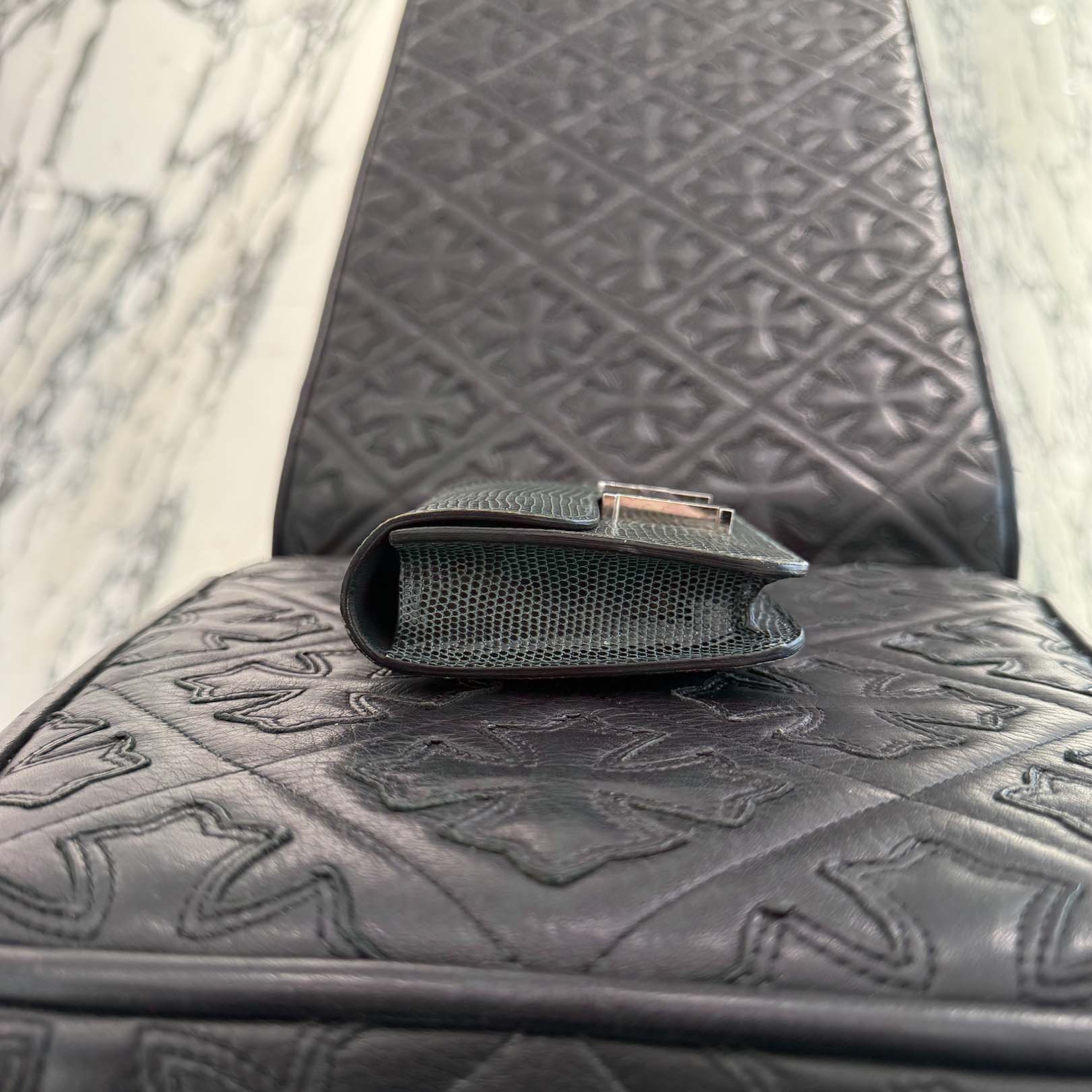 HERMES Lizard Skin Constance Slim Wallet "Vert Cypres" B刻印 エルメス リザードスキン コンスタンス スリム ウォレット "ヴェールシプレス" B刻印