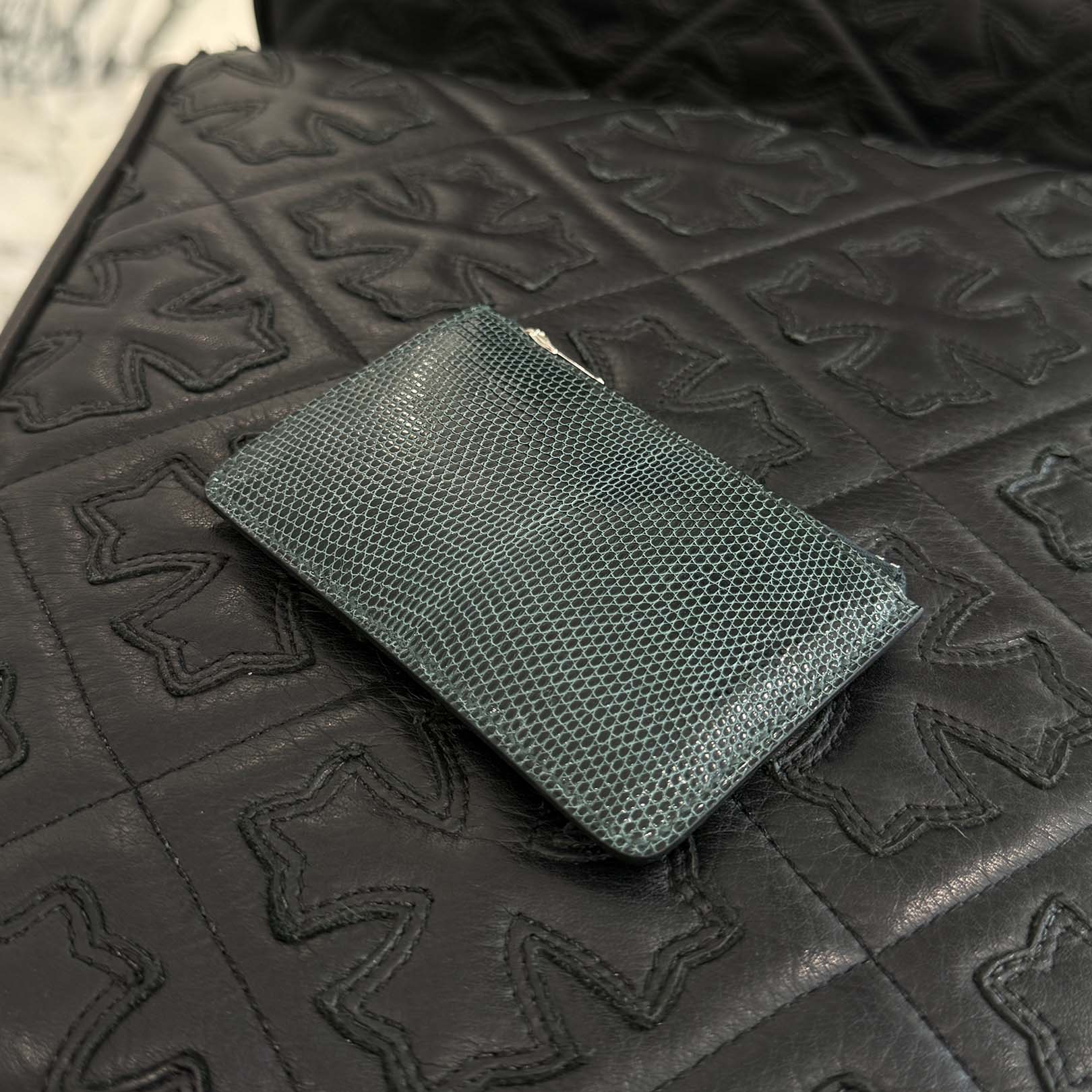 HERMES Lizard Skin Constance Slim Wallet "Vert Cypres" B刻印 エルメス リザードスキン コンスタンス スリム ウォレット "ヴェールシプレス" B刻印