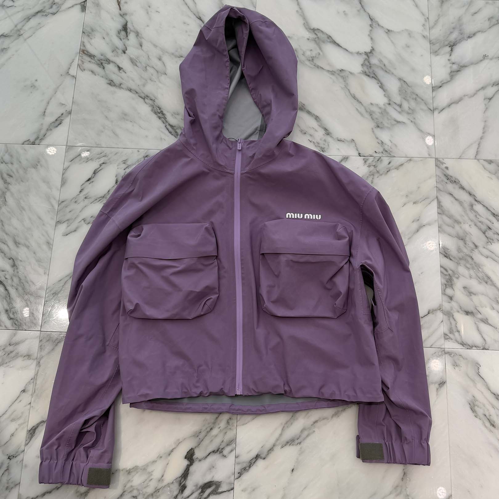 MIU MIU 2024SS Technical Canvas Blouson Jacket ML1145 S0000 1V94 Size S ミュウミュウ テクニカルキャンバス ブルゾン ジャケット サイズS