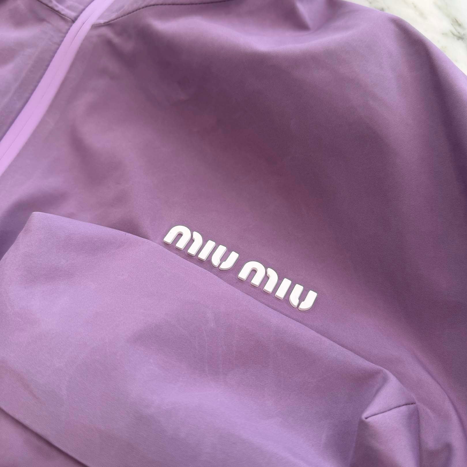 MIU MIU 2024SS Technical Canvas Blouson Jacket ML1145 S0000 1V94 Size S ミュウミュウ テクニカルキャンバス ブルゾン ジャケット サイズS