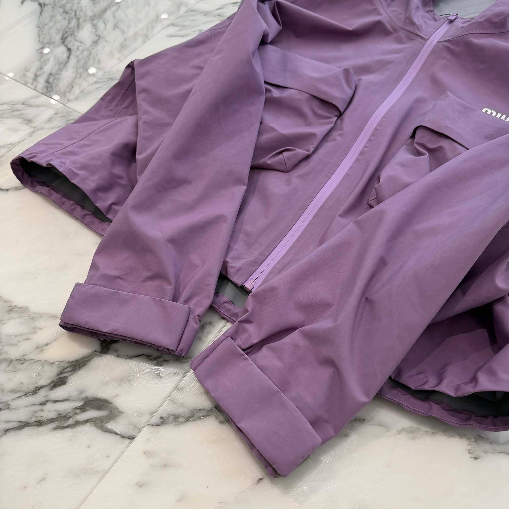 MIU MIU 2024SS Technical Canvas Blouson Jacket ML1145 S0000 1V94 Size S ミュウミュウ テクニカルキャンバス ブルゾン ジャケット サイズS