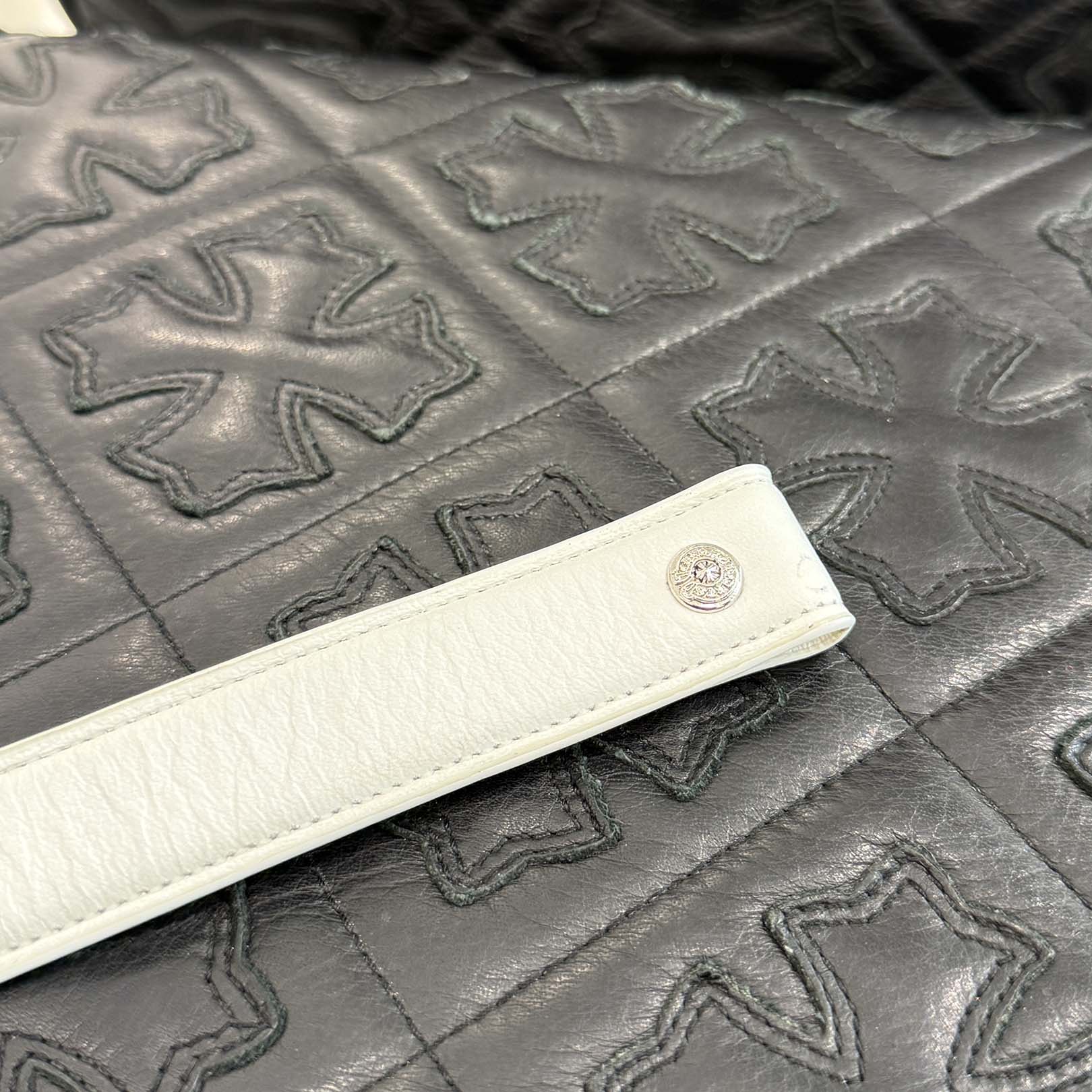 CHROME HEARTS Scroll White Strap Leather Belt Size32 クロムハーツ スクロール ホワイト ストラップ レザー ベルト サイズ32