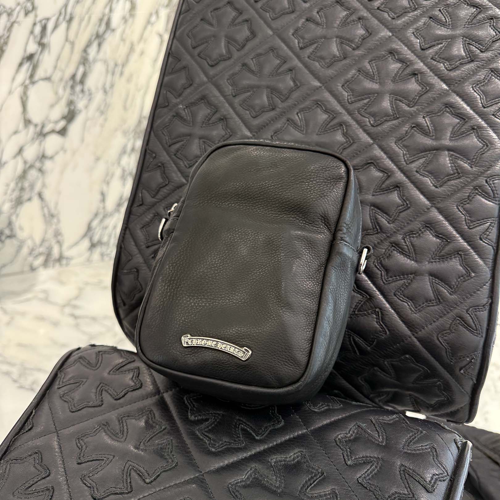 CHROME HEARTS TAKAMINI 3 Cemetery Cross Patch Shoulder Bag クロムハーツ タカミニ 3セメタリークロスパッチ ショルダーバッグ