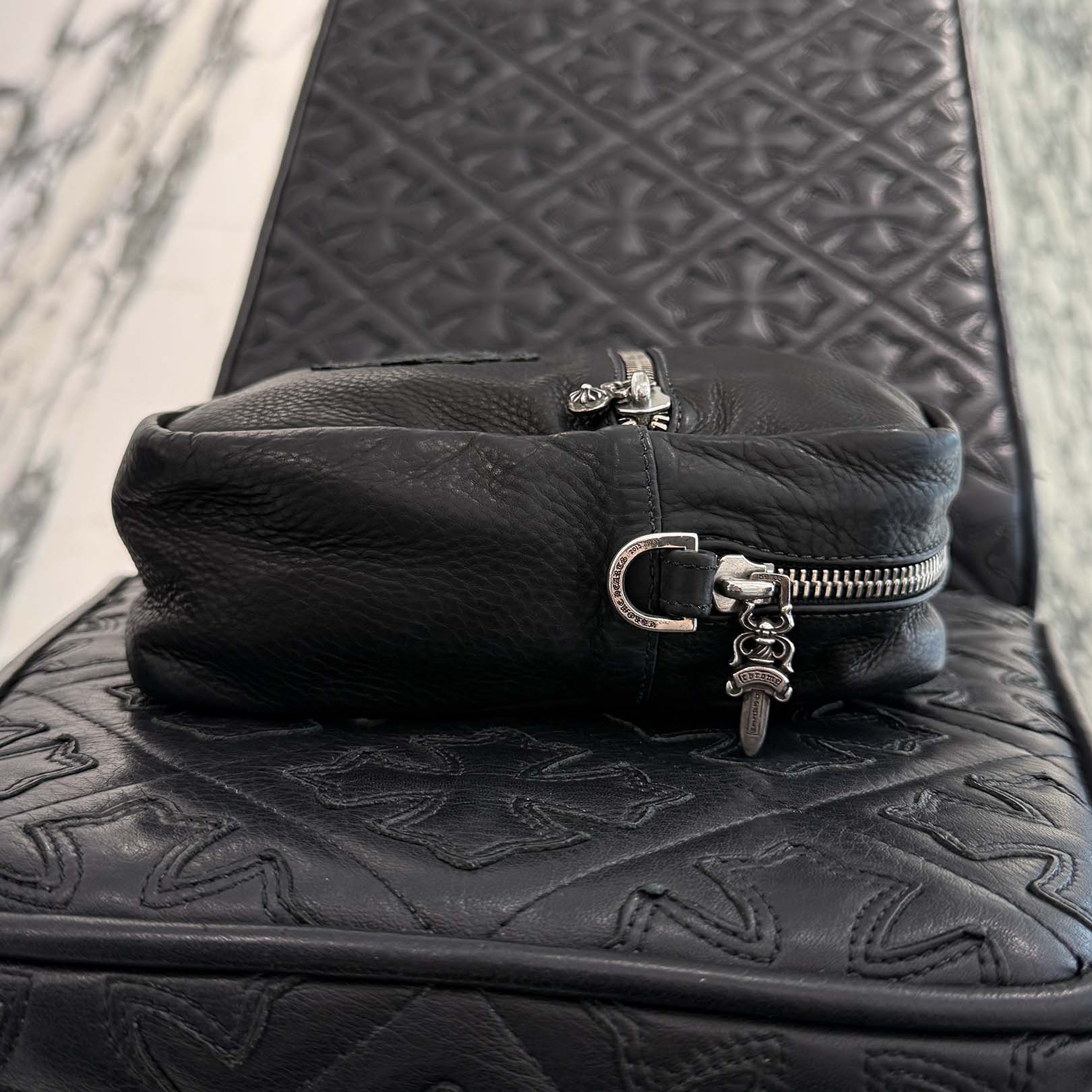CHROME HEARTS TAKAMINI 3 Cemetery Cross Patch Shoulder Bag クロムハーツ タカミニ 3セメタリークロスパッチ ショルダーバッグ