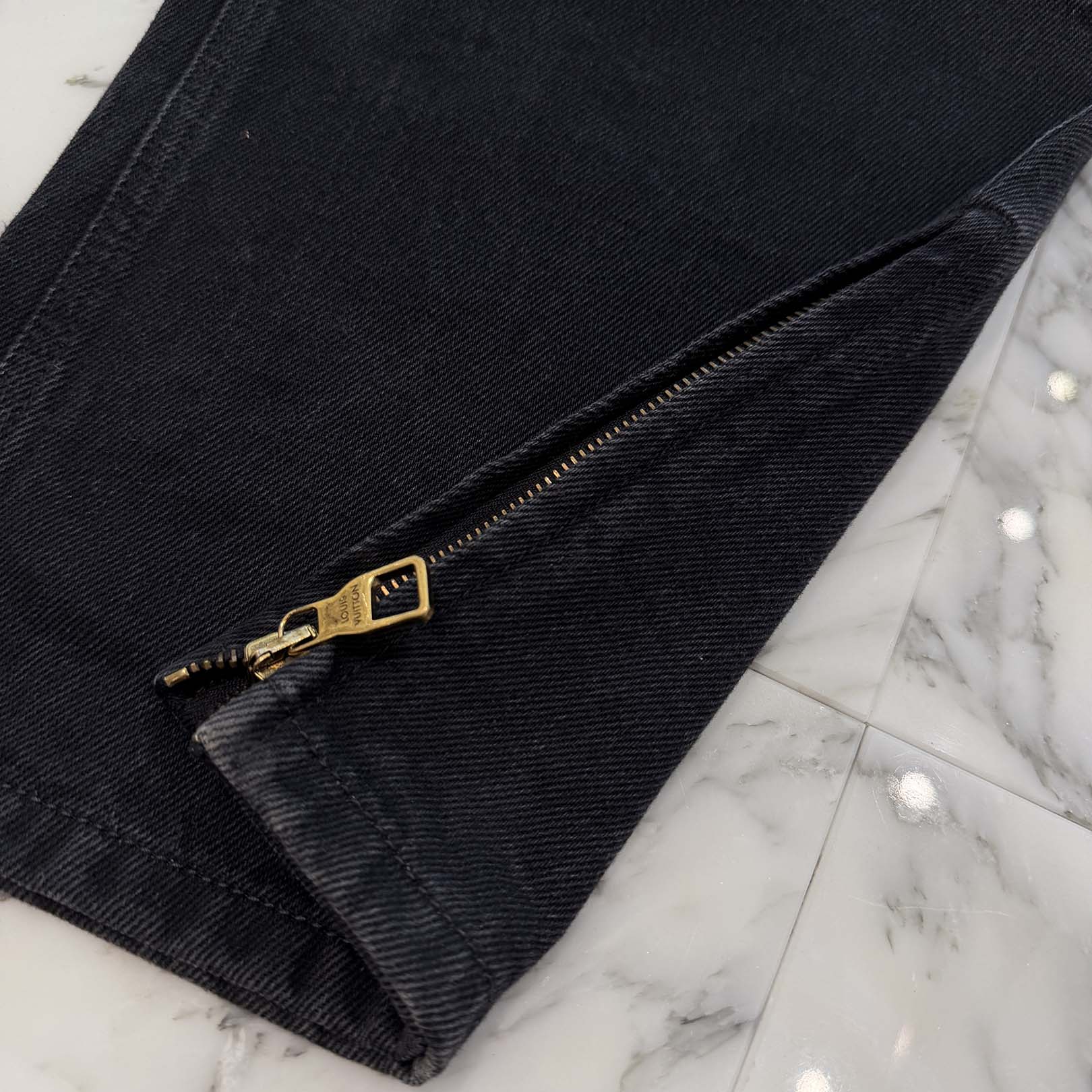LOUIS VUITTON 2024SS Monogram Work Carpenter Denim Pants HQD45W Size 32 ルイヴィトン モノグラムワーク カーペンター デニムパンツ サイズ32