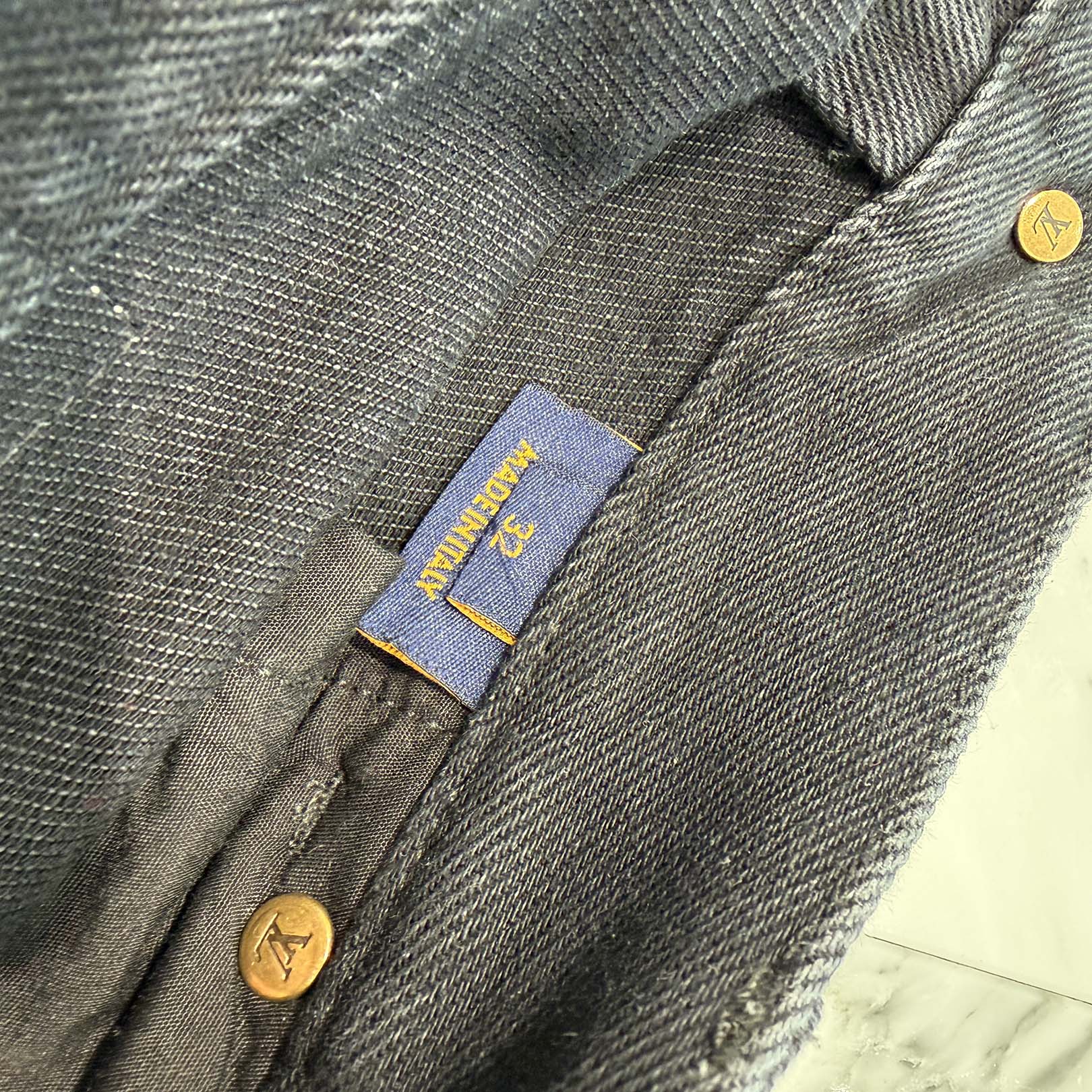 LOUIS VUITTON 2024SS Monogram Work Carpenter Denim Pants HQD45W Size 32 ルイヴィトン モノグラムワーク カーペンター デニムパンツ サイズ32