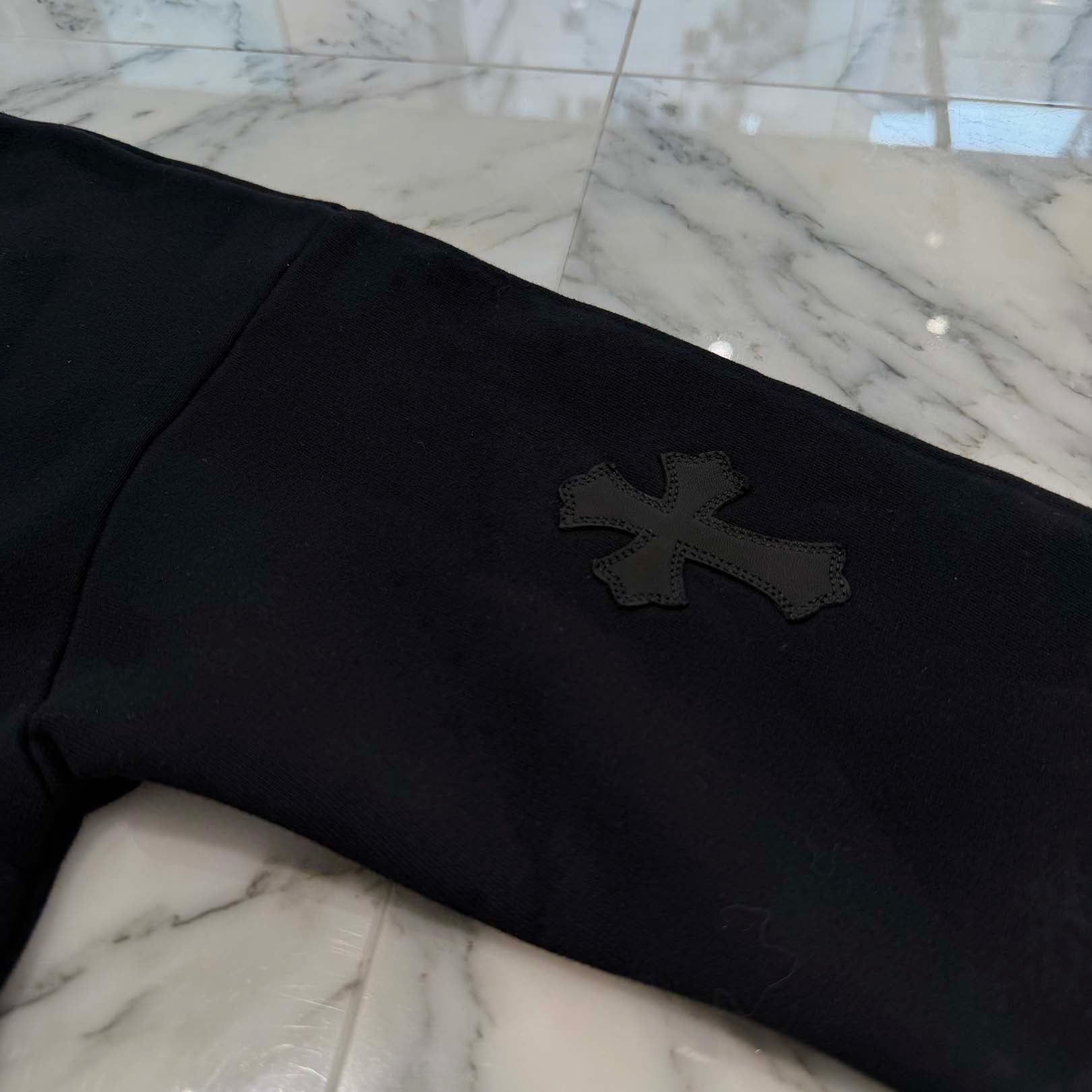 CHROME HEARTS Y NOT Multi Leather Cross Patch Sweatshirt Size S クロムハーツ ワイノット マルチレザークロスパッチ スウェットシャツ サイズS