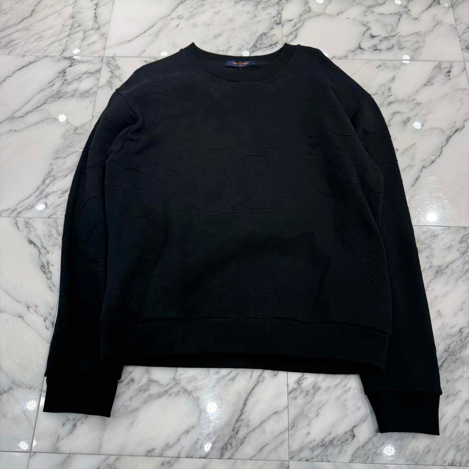 LOUIS VUITTON 2024AW Monogram Embroidery Crewneck Sweatshirt  HRY83W Size M ルイヴィトン モノグラム刺繍 クルーネック スウェットシャツ サイズM