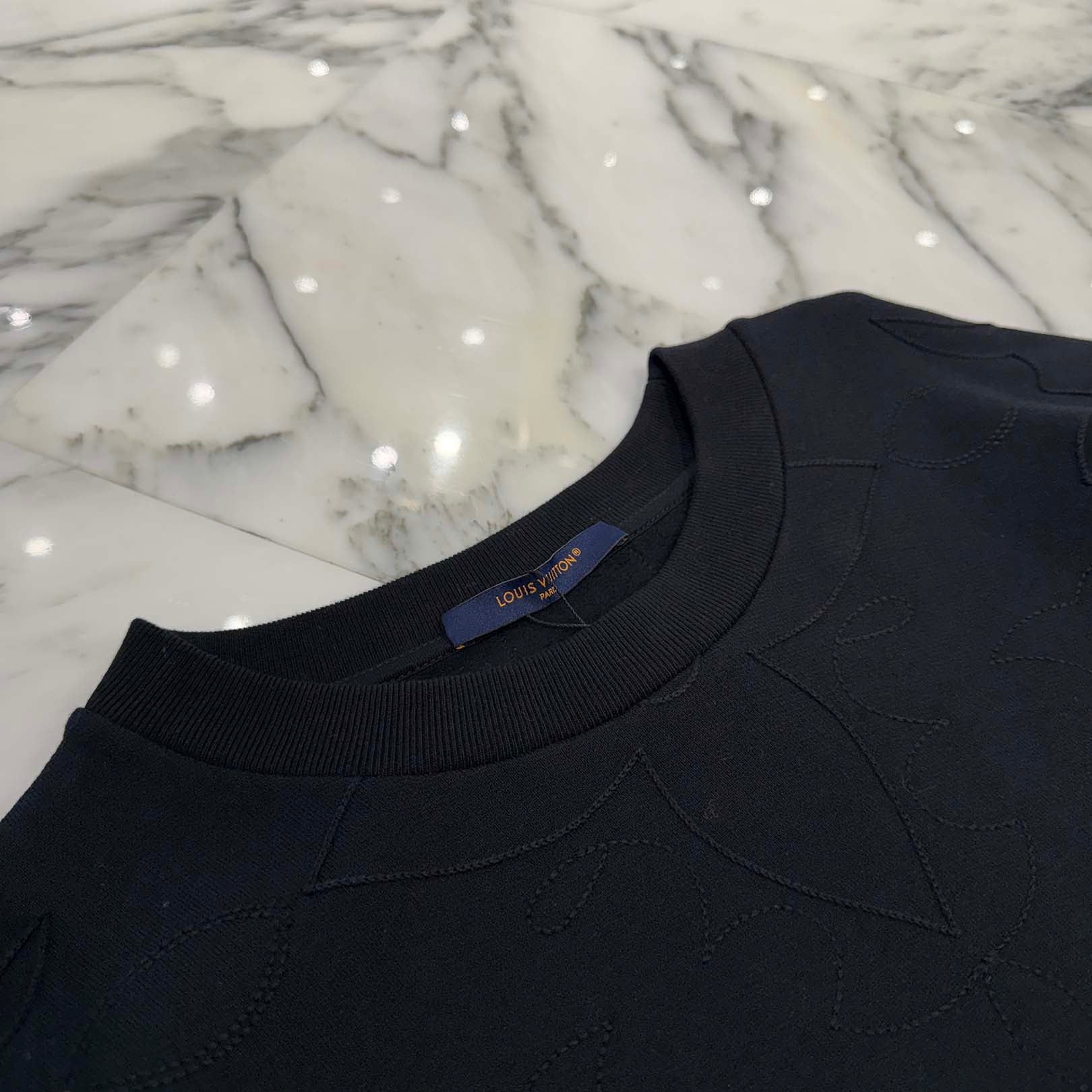 LOUIS VUITTON 2024AW Monogram Embroidery Crewneck Sweatshirt  HRY83W Size M ルイヴィトン モノグラム刺繍 クルーネック スウェットシャツ サイズM