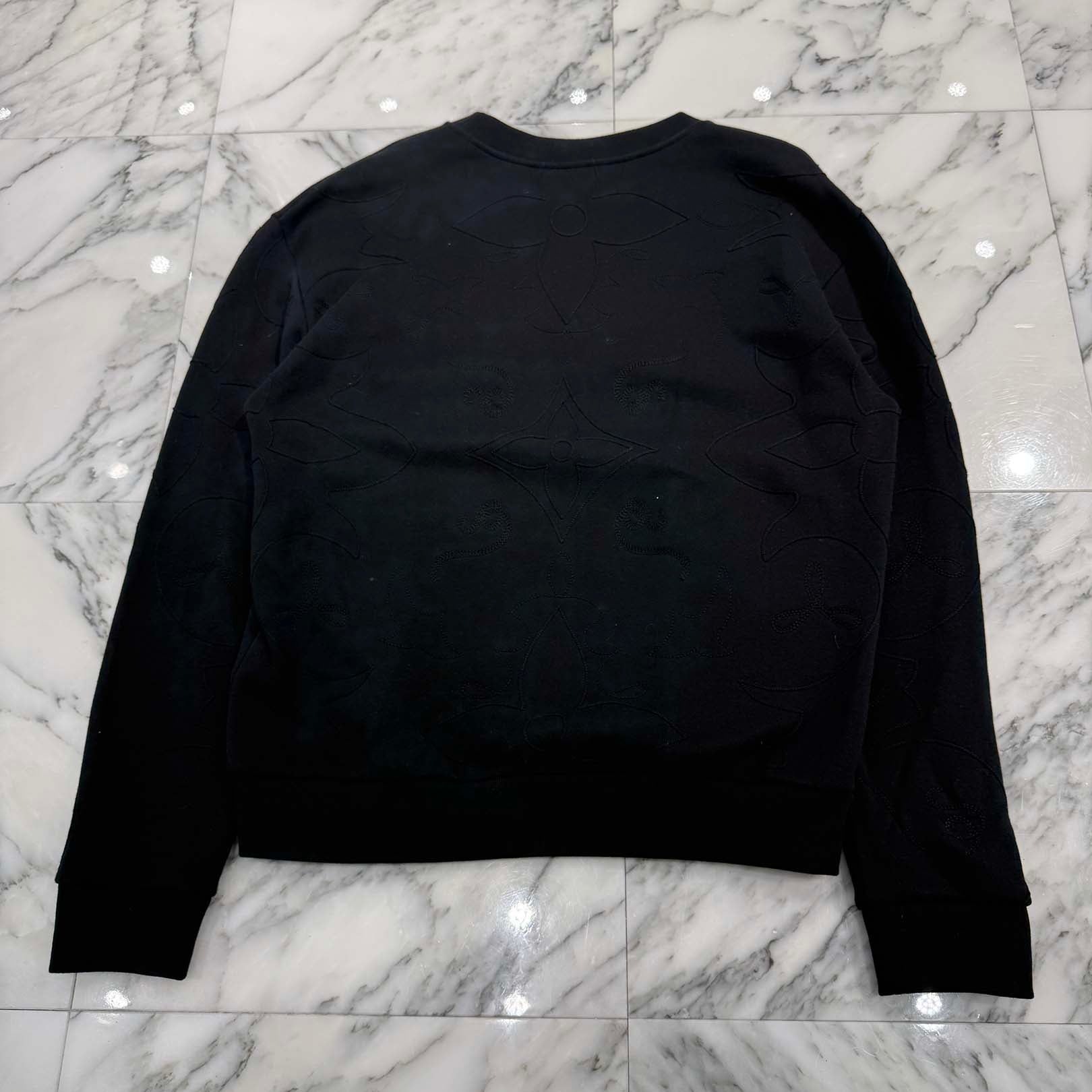 LOUIS VUITTON 2024AW Monogram Embroidery Crewneck Sweatshirt  HRY83W Size M ルイヴィトン モノグラム刺繍 クルーネック スウェットシャツ サイズM
