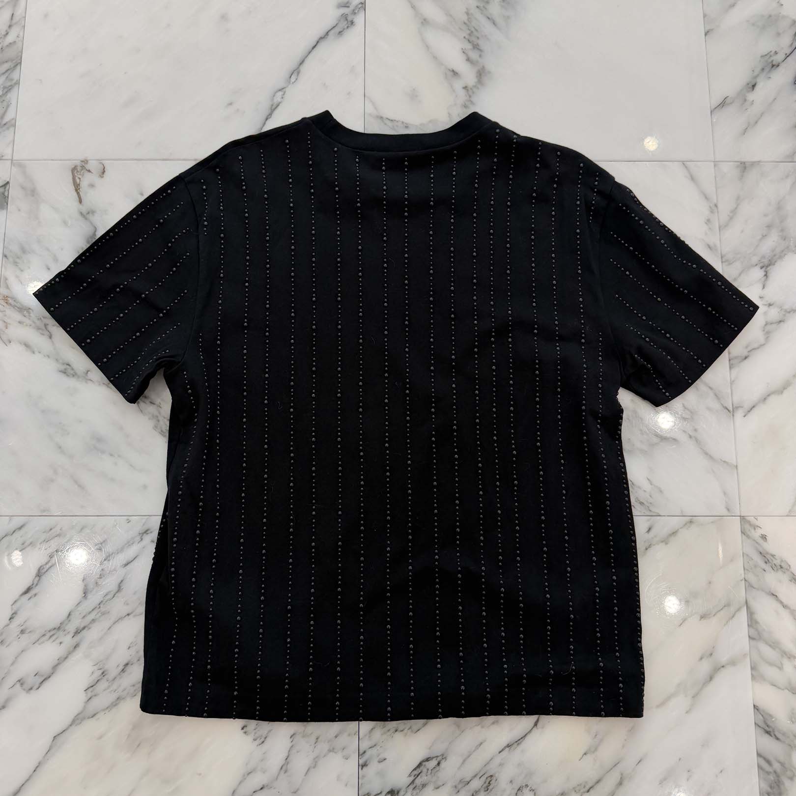 LOUIS VUITTON Crystal Embellished Cotton Tee 1AFYDX Size M ルイヴィトン クリスタル・エンベリッシュド コットン Tシャツ サイズM