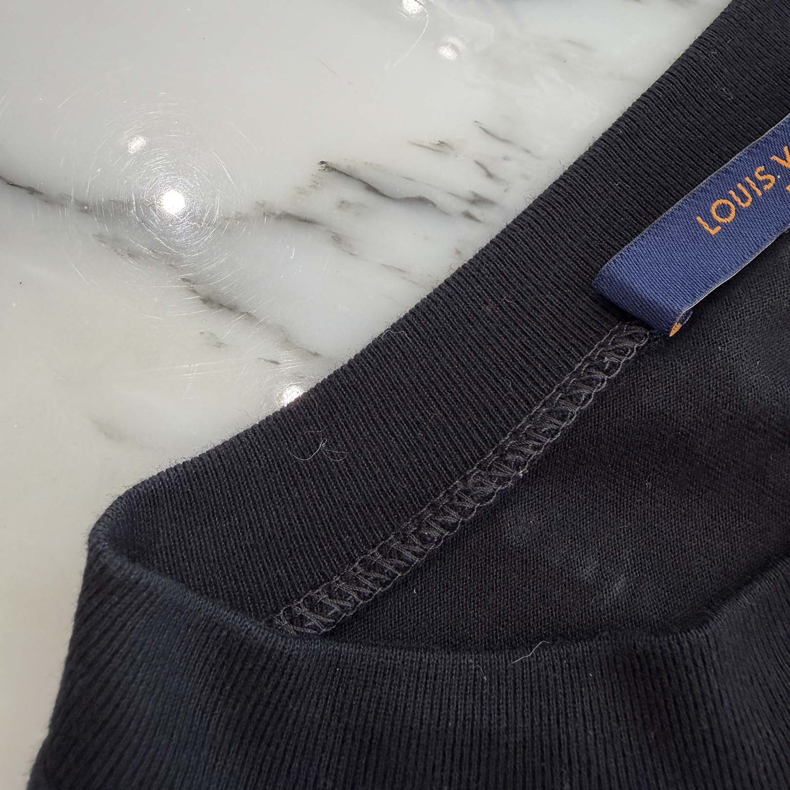 LOUIS VUITTON Crystal Embellished Cotton Tee 1AFYDX Size M ルイヴィトン クリスタル・エンベリッシュド コットン Tシャツ サイズM