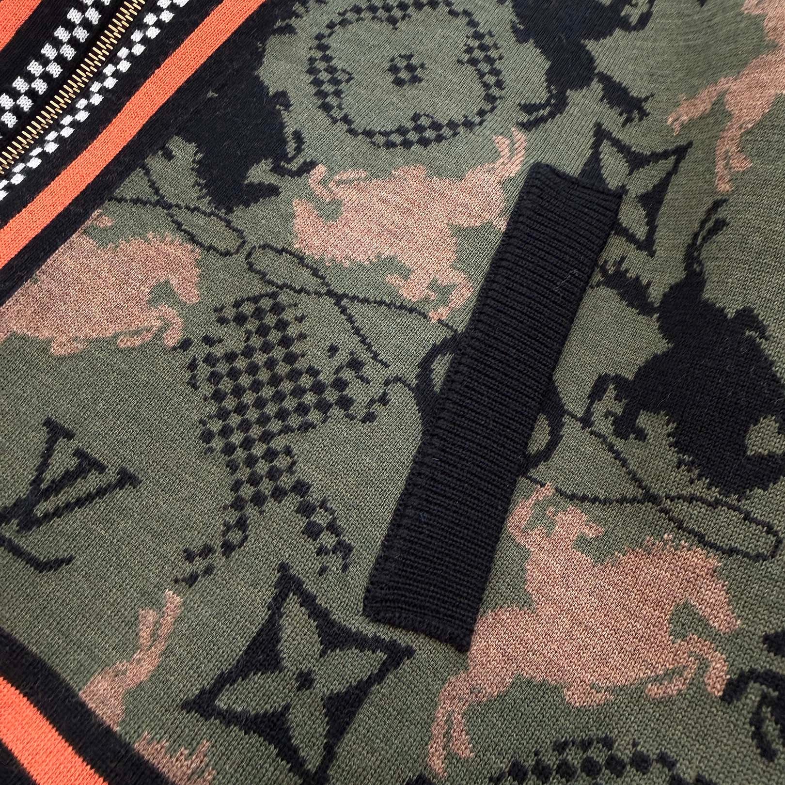 LOUIS VUITTON 2024AW Wool Jacquard Monogram Zip Up Jacket HRN84W Size S ルイヴィトン ウールジャカード モノグラム ジップアップ ジャケット サイズS