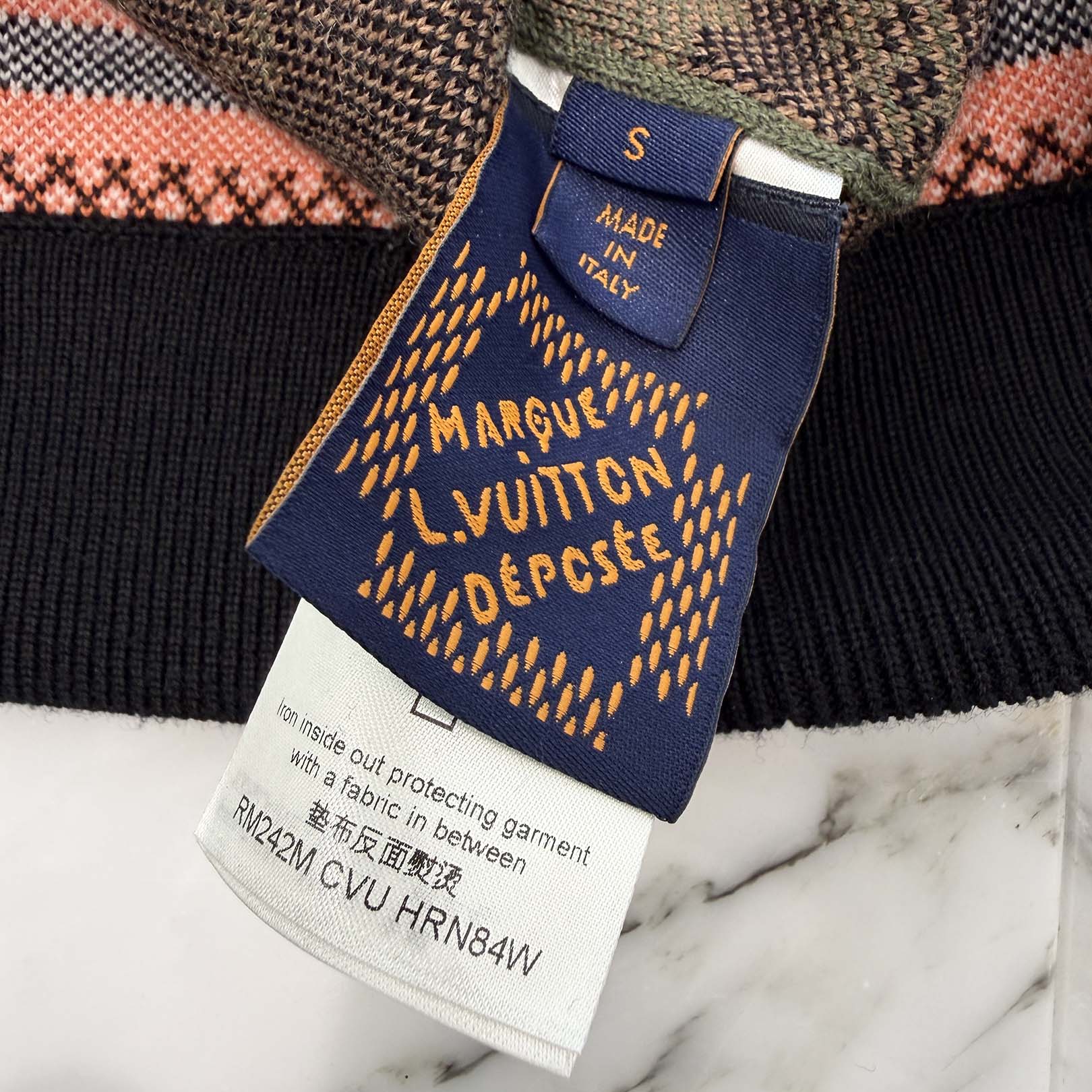 LOUIS VUITTON 2024AW Wool Jacquard Monogram Zip Up Jacket HRN84W Size S ルイヴィトン ウールジャカード モノグラム ジップアップ ジャケット サイズS