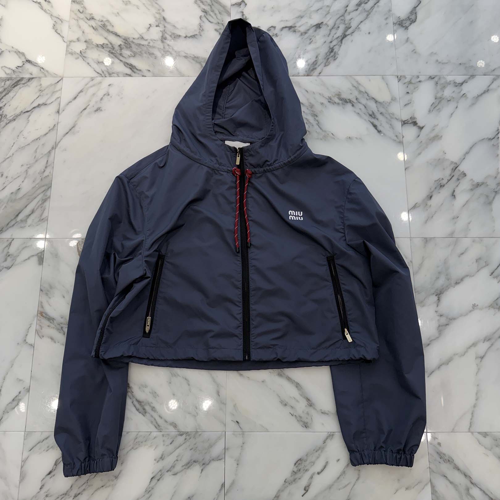 MIU MIU 2024SS Technical Fabric Blouson Jacket ML1054_13MF_F0008_S_OOO Size 42 ミュウミュウ テクニカル ファブリック ブルゾン ジャケット サイズ42