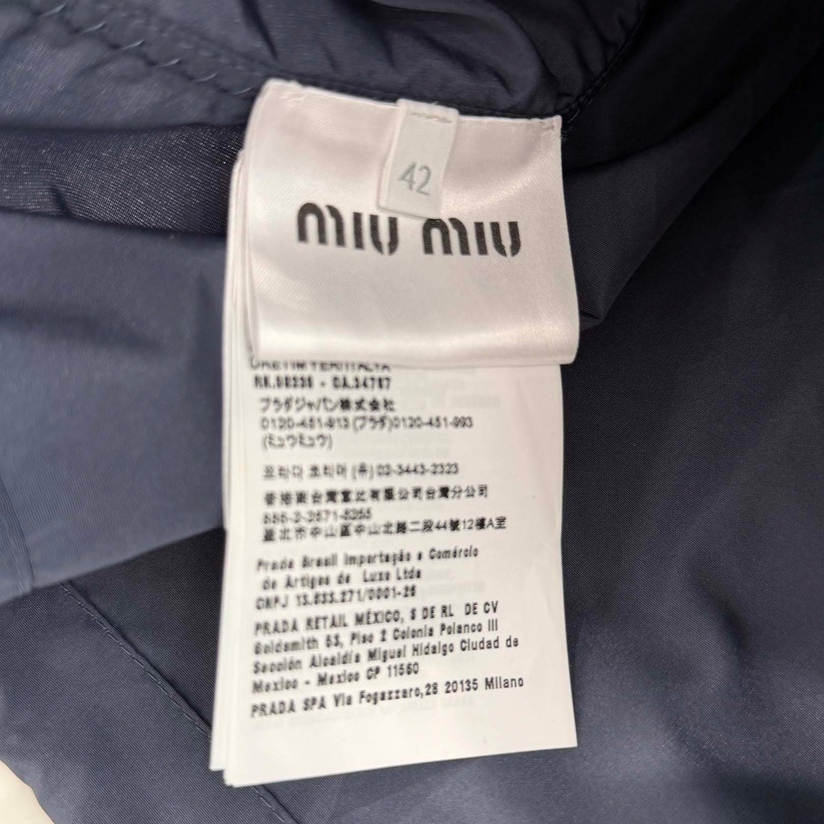 MIU MIU 2024SS Technical Fabric Blouson Jacket 