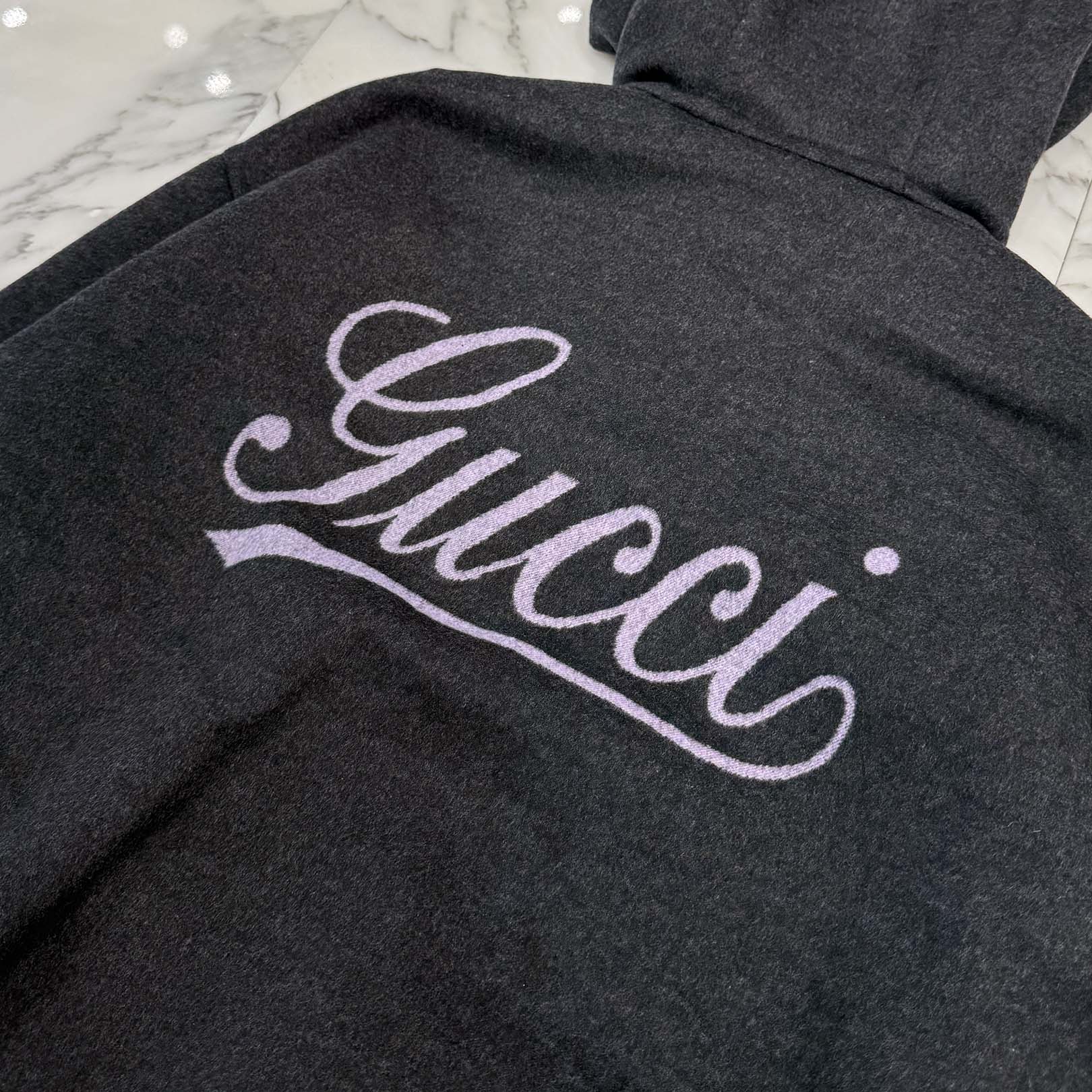 GUCCI 2024AW Back Logo Wool Hooded Zip Up Jacket 795689 Size 44 グッチ バックロゴ ウールフーデット ジップアップ ジャケット サイズ44