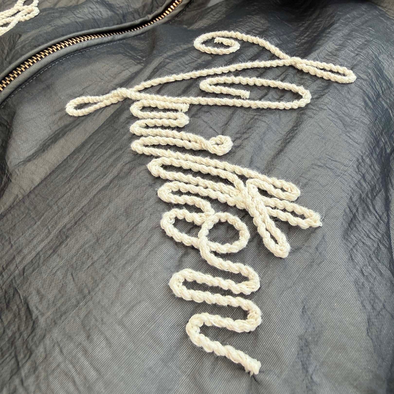LOUIS VUITTON 2024SS Embroidered Signature Nylon Blouson Jacket HRB08W Size 46 ルイヴィトン エンブロイダード シグネチャー ナイロンブルゾン ジャケット サイズ46