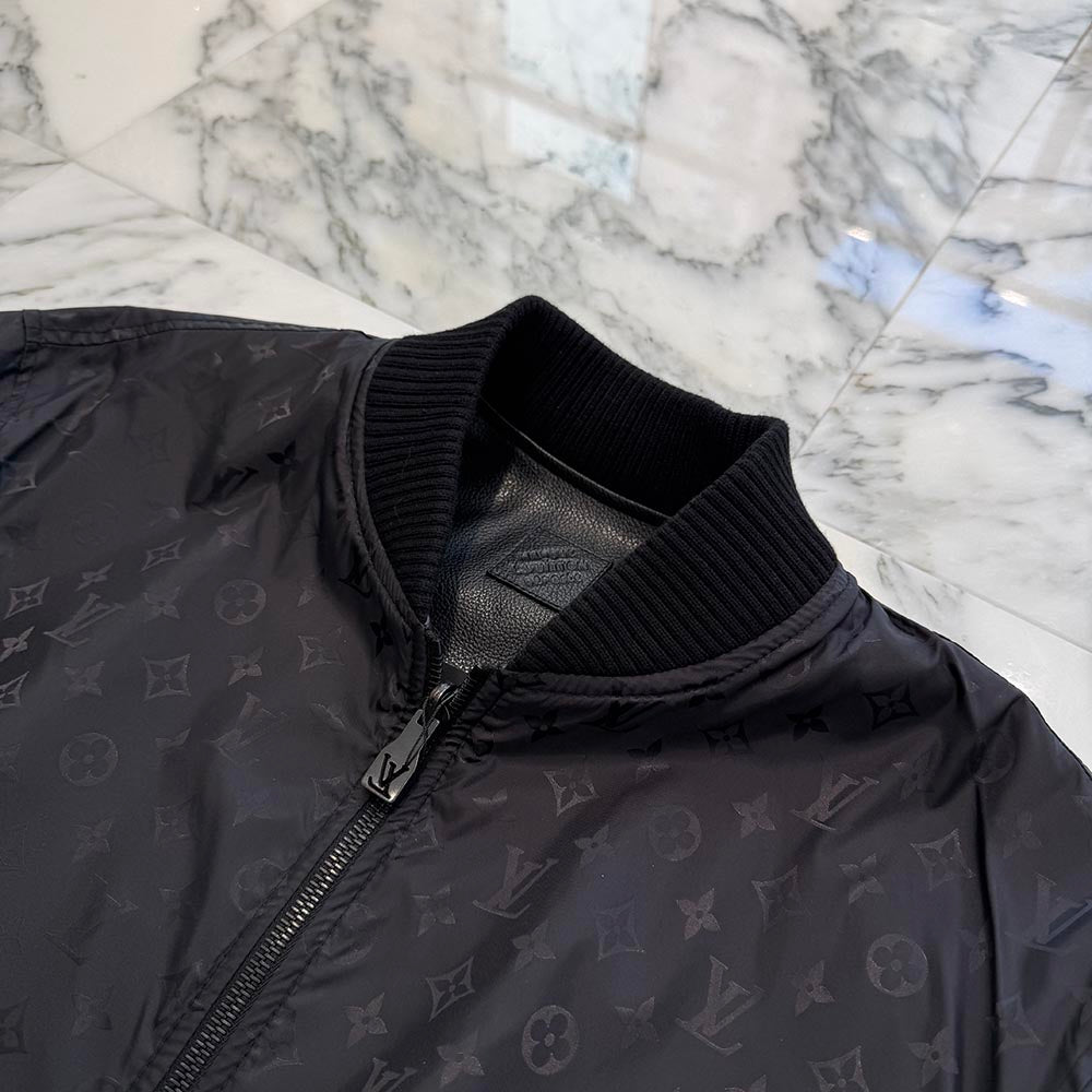 LOUIS VUITTON 2021AW Reversible Leather Nylon Jacket 1A5VFR Size 46 ルイヴィトン リバーシブルレザーナイロンジャケット サイズ46