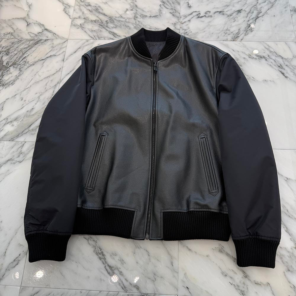 LOUIS VUITTON 2021AW Reversible Leather Nylon Jacket 1A5VFR Size 46 ルイヴィトン リバーシブルレザーナイロンジャケット サイズ46