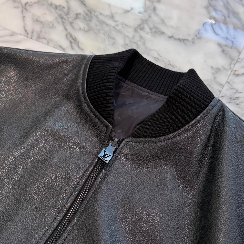 LOUIS VUITTON 2021AW Reversible Leather Nylon Jacket 1A5VFR Size 46 ルイヴィトン リバーシブルレザーナイロンジャケット サイズ46