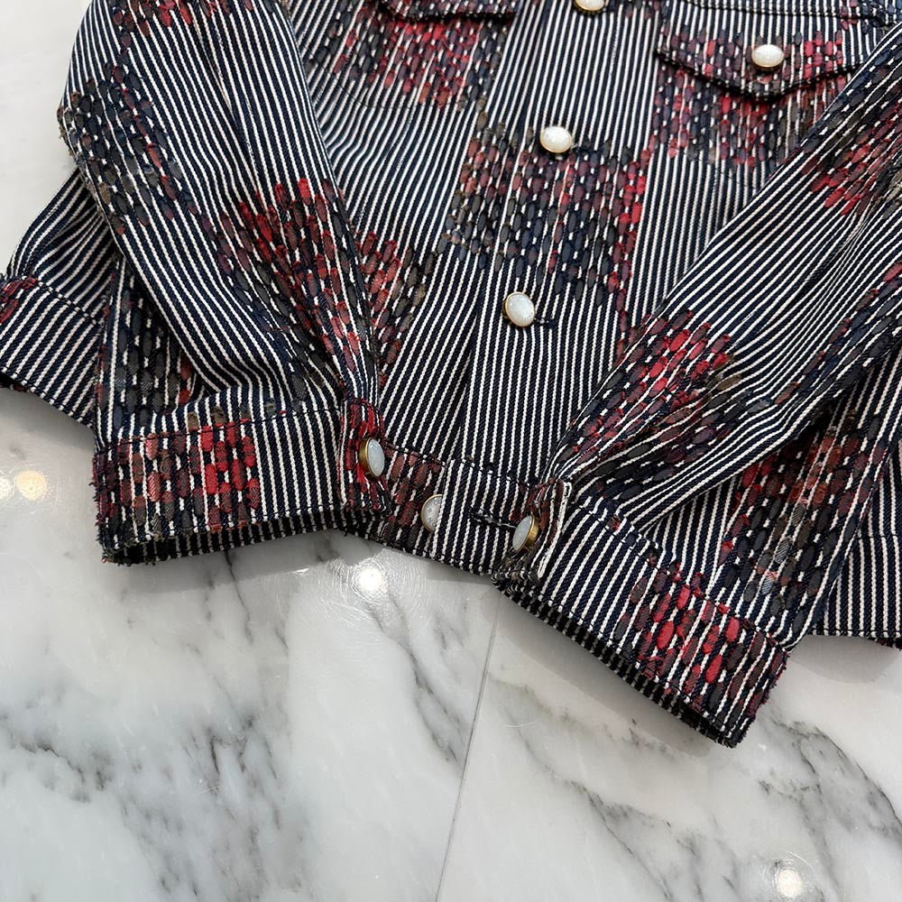 LOUIS VUITTON 2021SS Hickory Damier Denim Jacket HRA76W Size 46