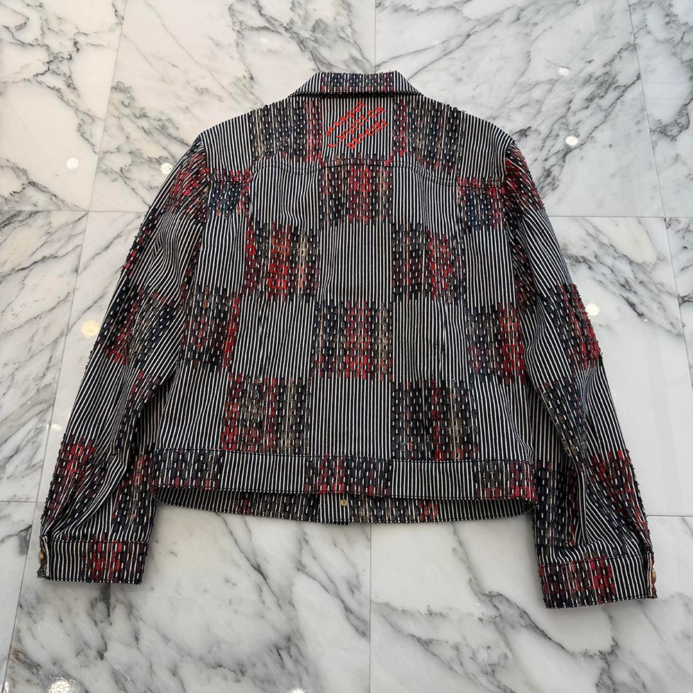 LOUIS VUITTON 2021SS Hickory Damier Denim Jacket HRA76W Size 46 ルイヴィトン ヒッコリー ダミエデニムジャケット サイズ46