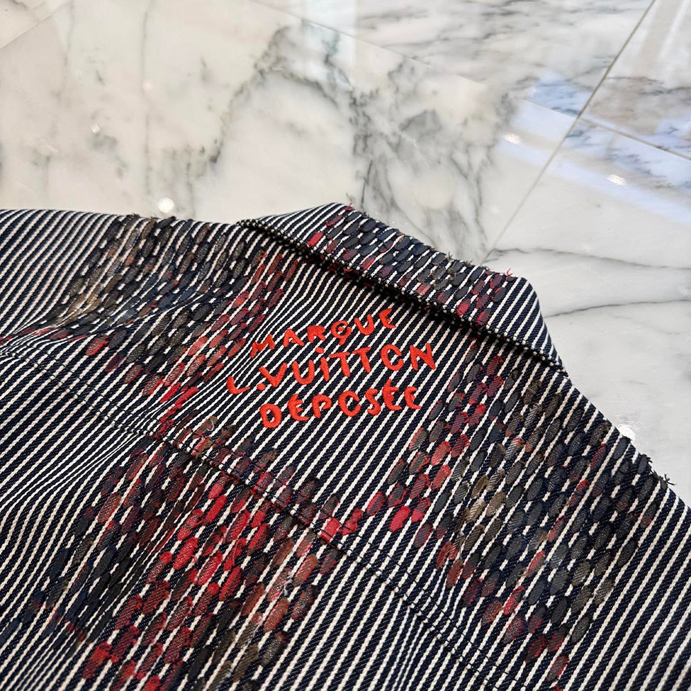 LOUIS VUITTON 2021SS Hickory Damier Denim Jacket HRA76W Size 46 ルイヴィトン ヒッコリー ダミエデニムジャケット サイズ46